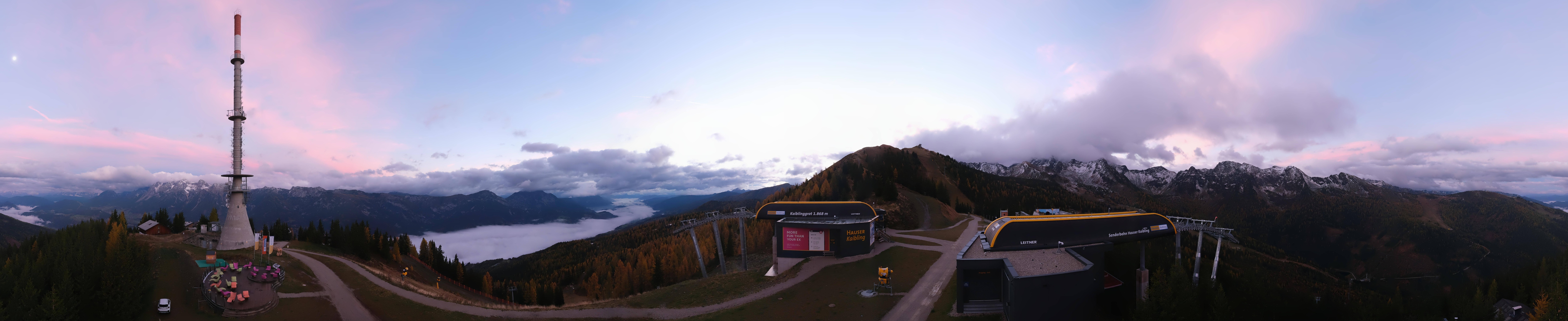 Archiv Foto Webcam Hauser Kaibling: Panorama Sendemast