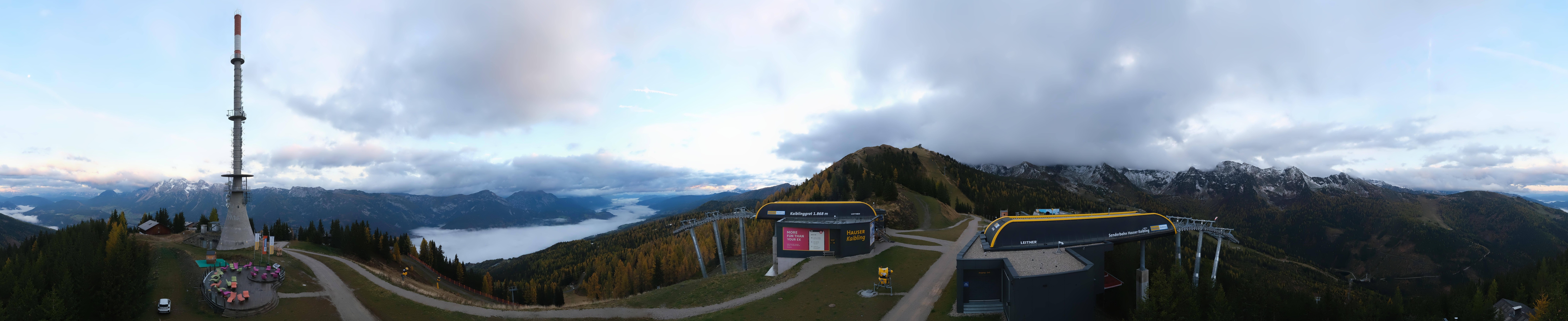 Archiv Foto Webcam Hauser Kaibling: Panorama Sendemast