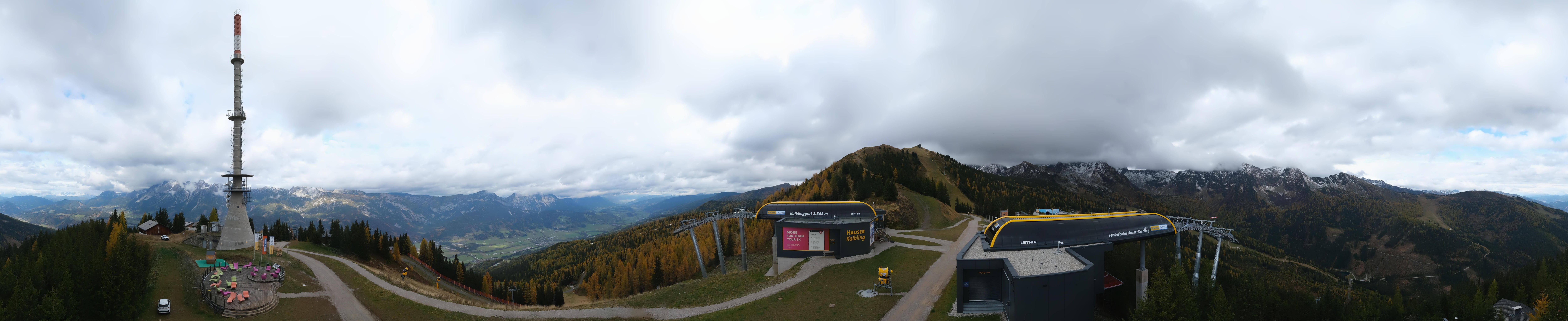 Archiv Foto Webcam Hauser Kaibling: Panorama Sendemast