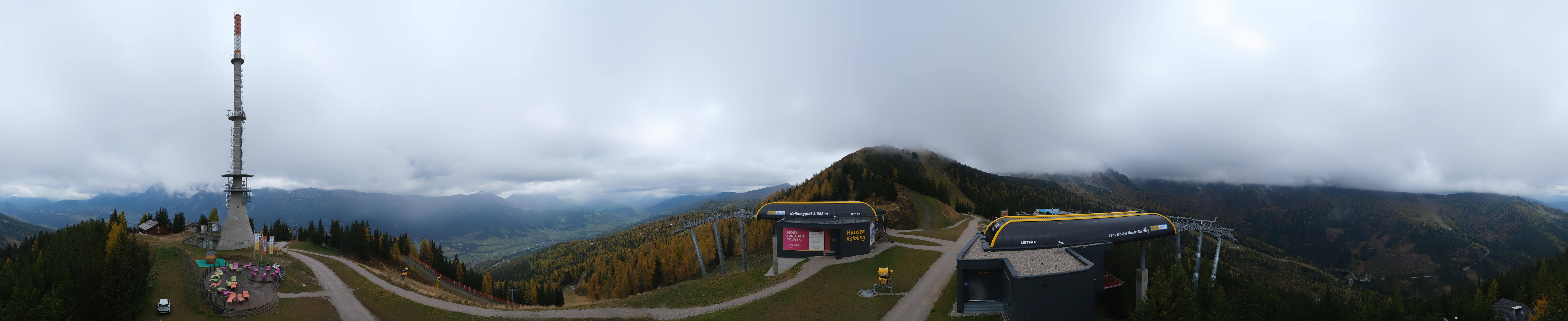 Archiv Foto Webcam Hauser Kaibling: Panorama Sendemast