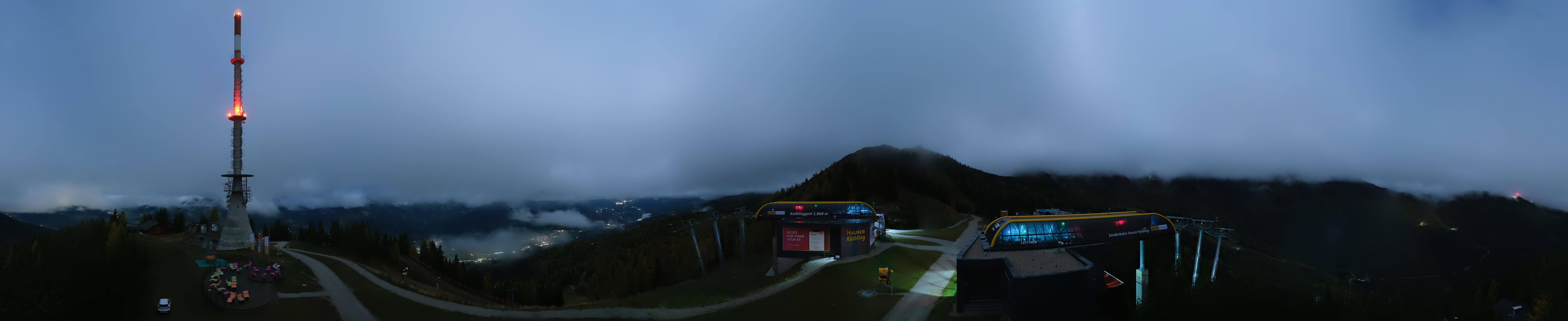Archiv Foto Webcam Hauser Kaibling: Panorama Sendemast