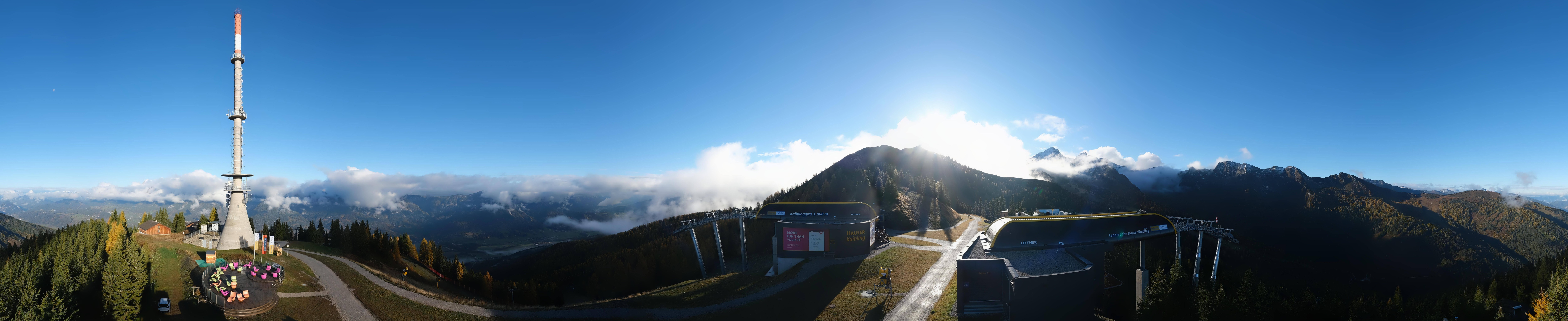 Archiv Foto Webcam Hauser Kaibling: Panorama Sendemast