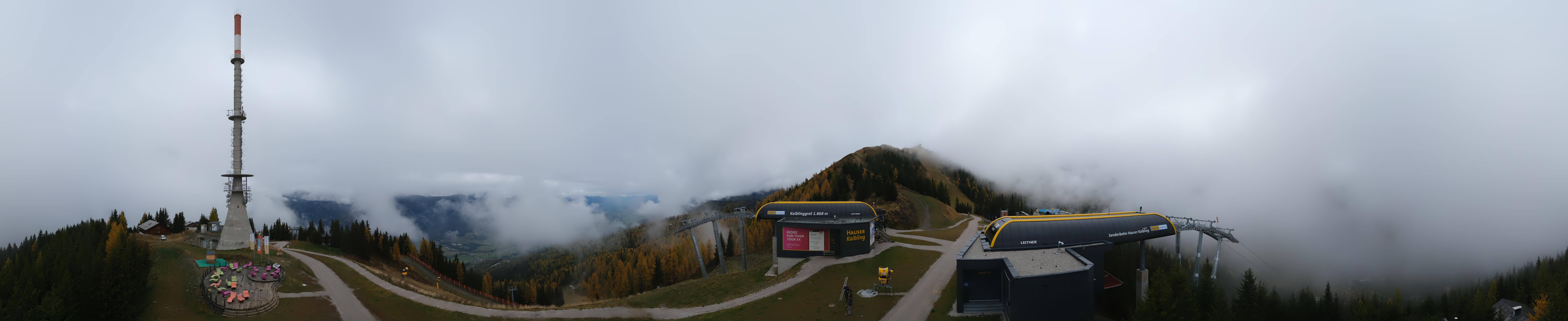 Archiv Foto Webcam Hauser Kaibling: Panorama Sendemast