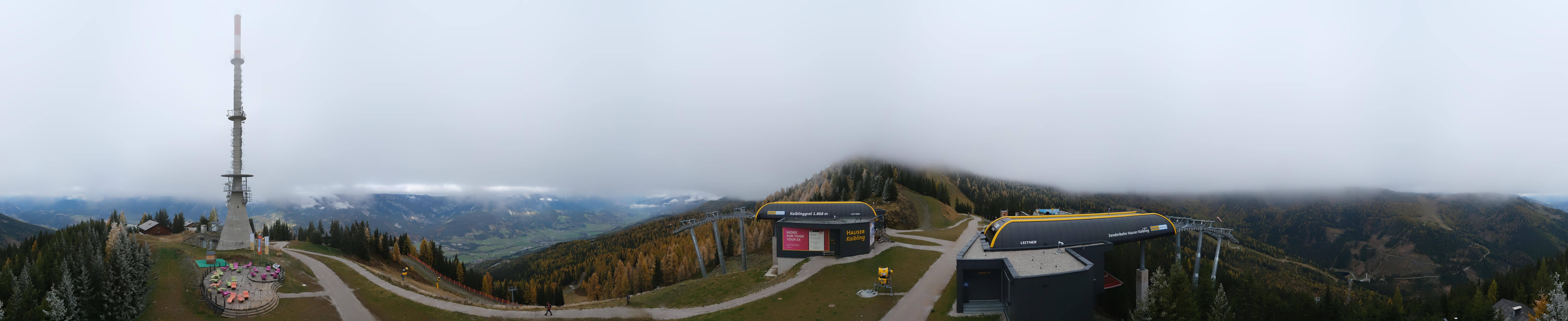 Archiv Foto Webcam Hauser Kaibling: Panorama Sendemast