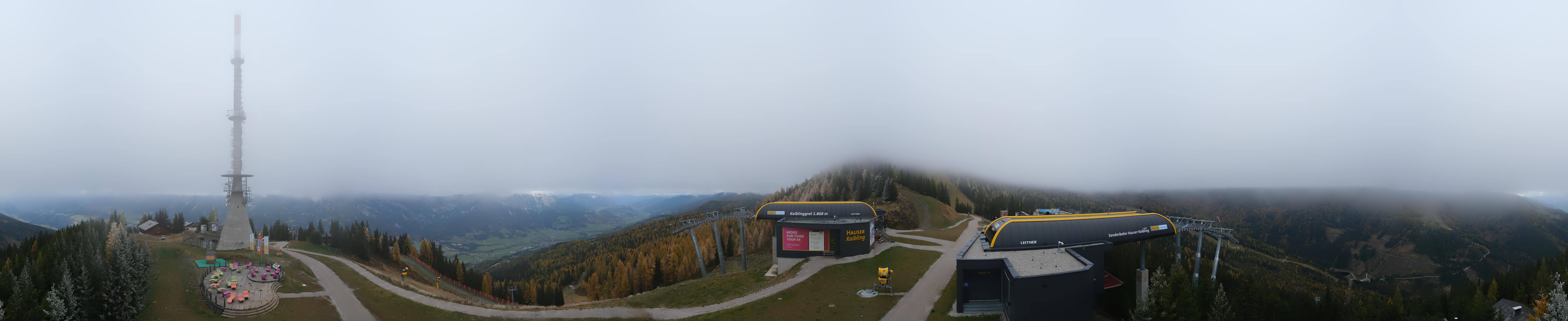 Archiv Foto Webcam Hauser Kaibling: Panorama Sendemast