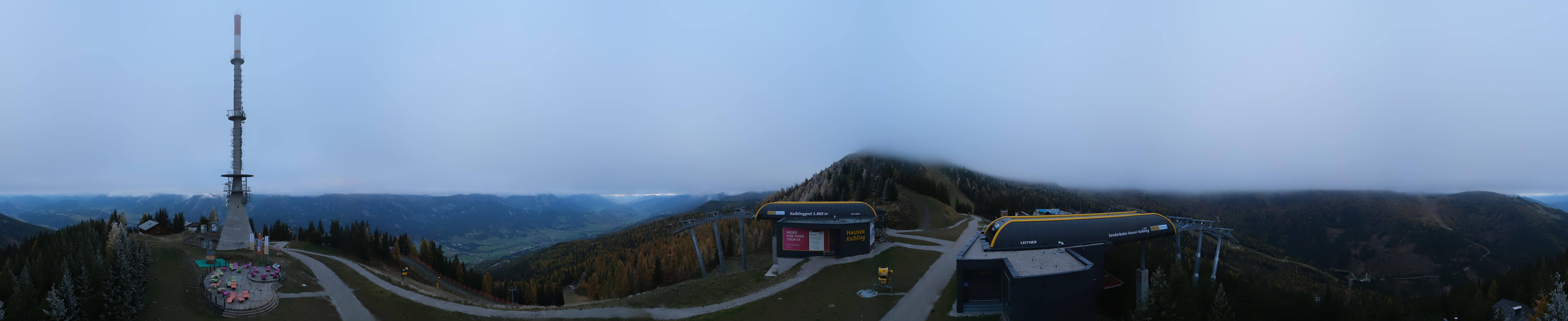 Archiv Foto Webcam Hauser Kaibling: Panorama Sendemast