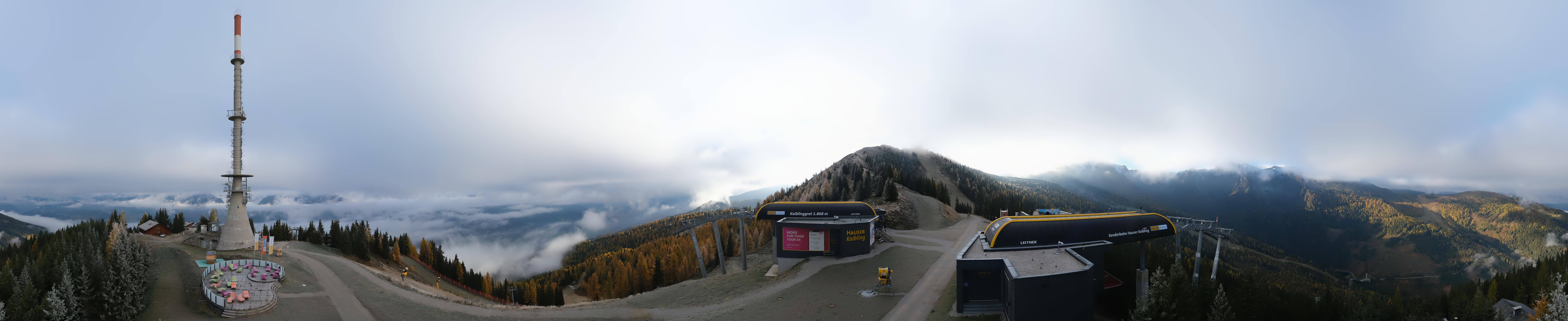 Archiv Foto Webcam Hauser Kaibling: Panorama Sendemast