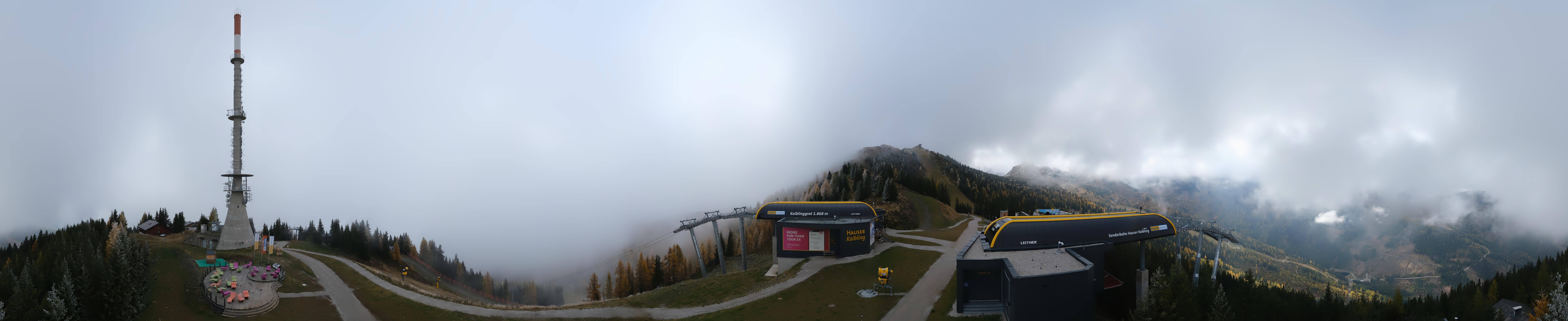 Archiv Foto Webcam Hauser Kaibling: Panorama Sendemast
