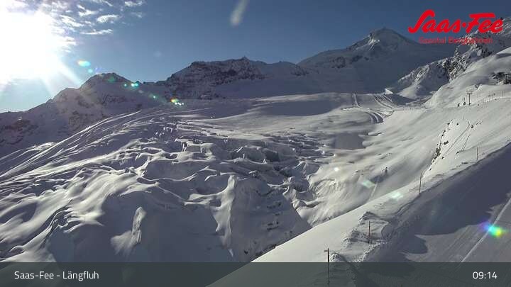 Archived image Webcam Längfluh Saas-Fee