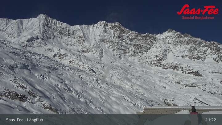 Archived image Webcam Längfluh Saas-Fee