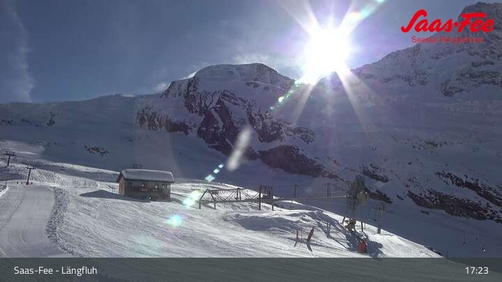 Archived image Webcam Längfluh Saas-Fee