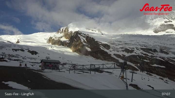Archived image Webcam Längfluh Saas-Fee