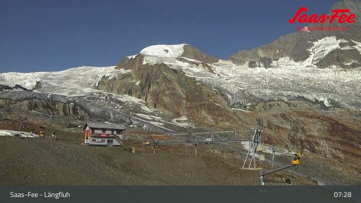Archiv Foto Webcam Panoramablick von Bergstation Längfluh
