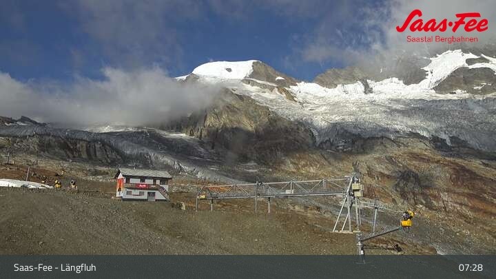 Archived image Webcam Längfluh Saas-Fee