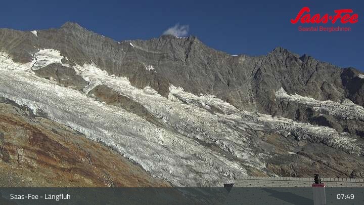 Archived image Webcam Längfluh Saas-Fee