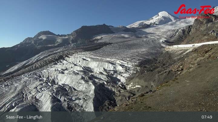 Archived image Webcam Längfluh Saas-Fee