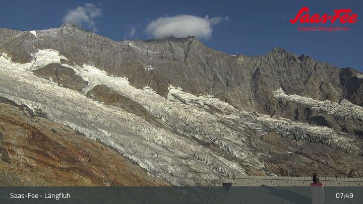 Archived image Webcam Längfluh Saas-Fee