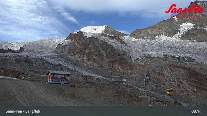 Archived image Webcam Längfluh Saas-Fee