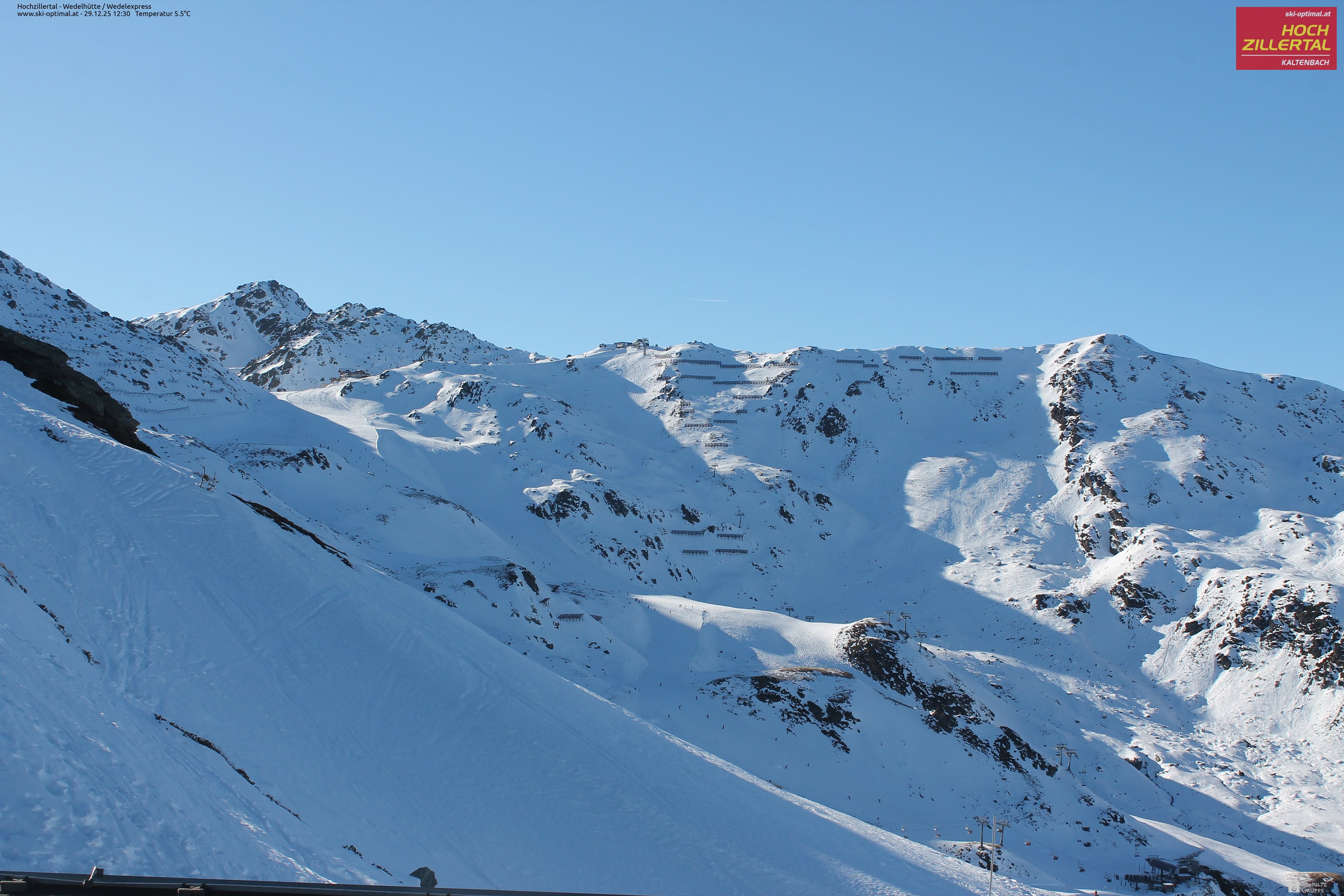 Archiv Foto Webcam Hochzillertal: Blick zur Wedelhütte