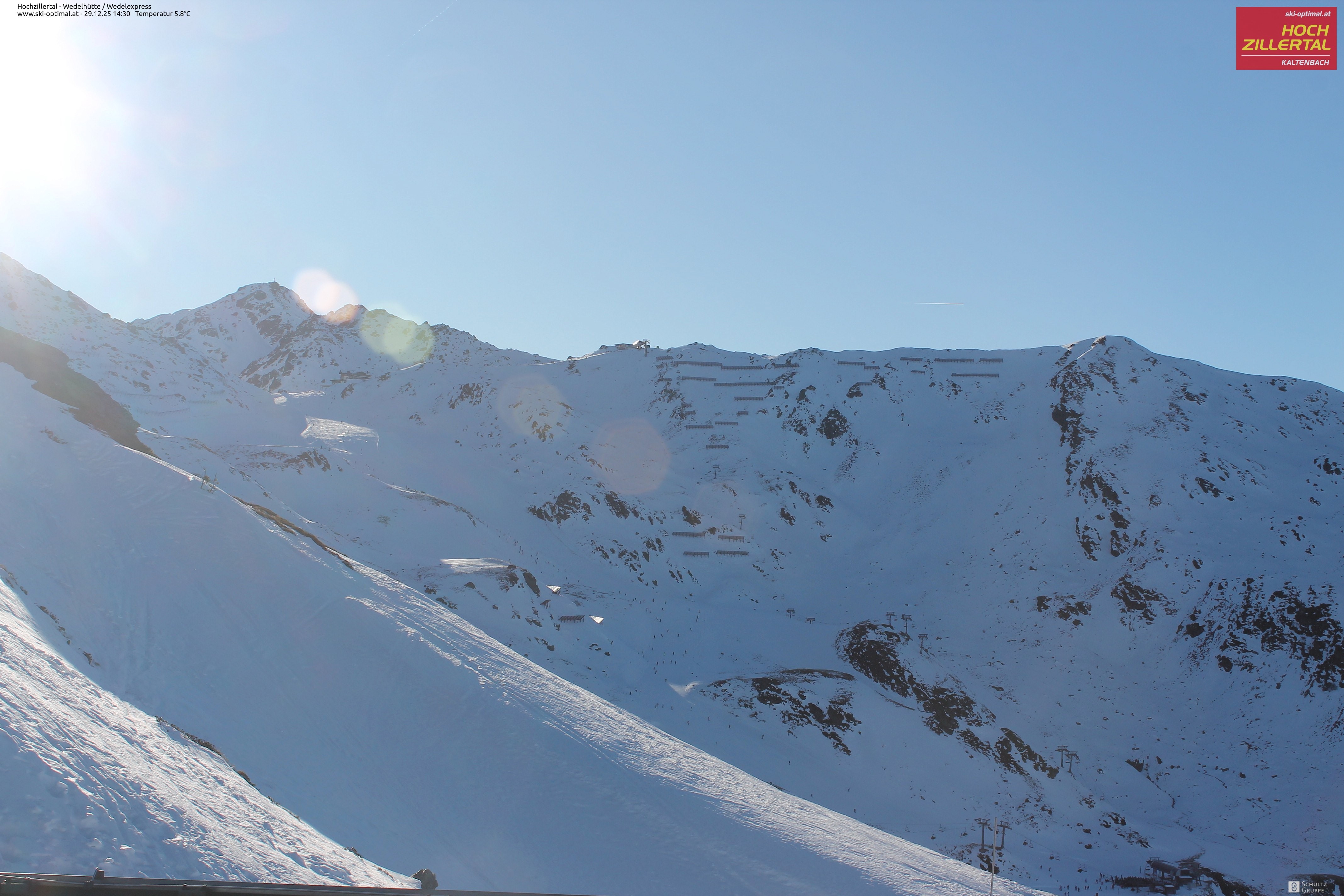 Archiv Foto Webcam Hochzillertal: Blick zur Wedelhütte