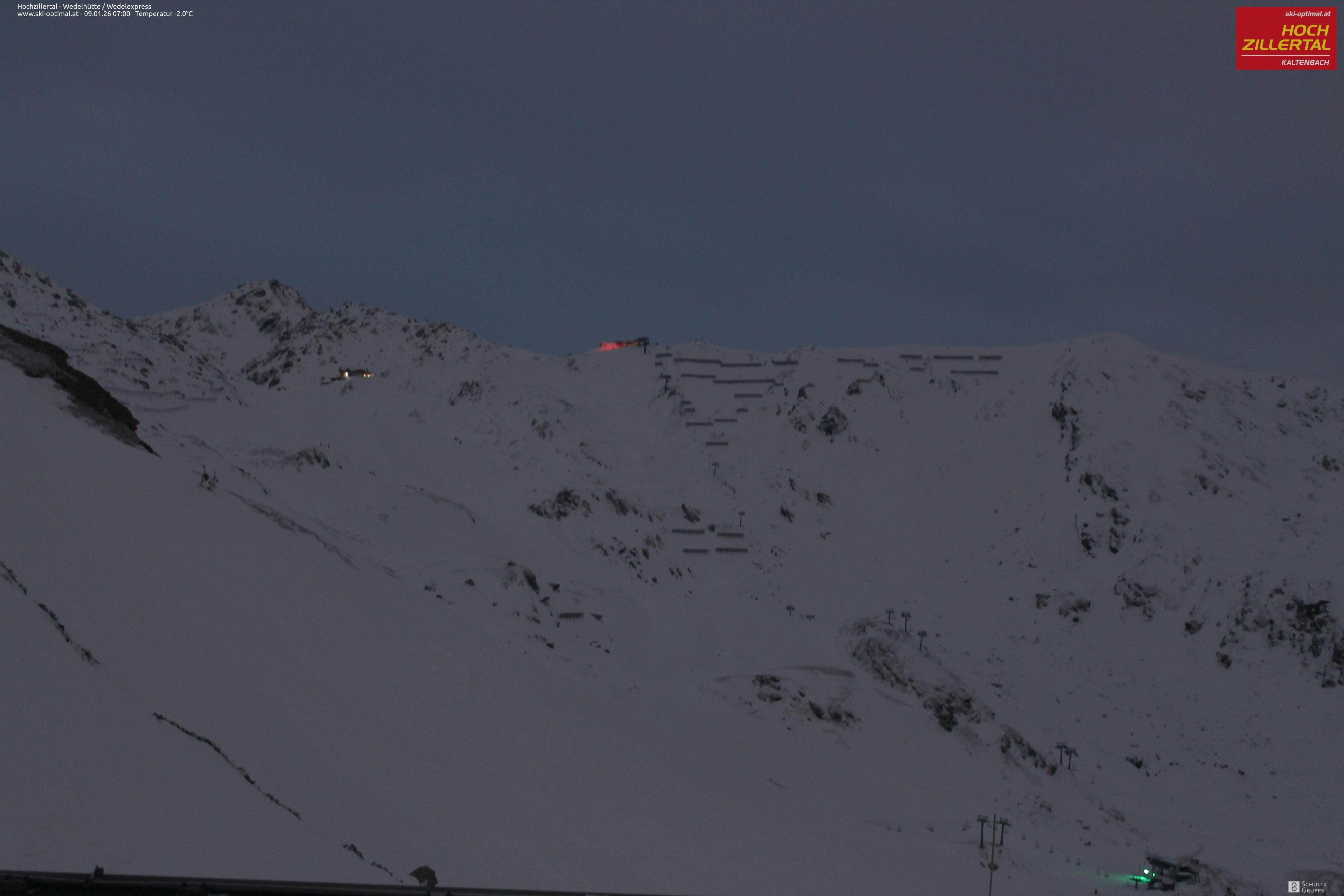Archiv Foto Webcam Hochzillertal: Blick zur Wedelhütte