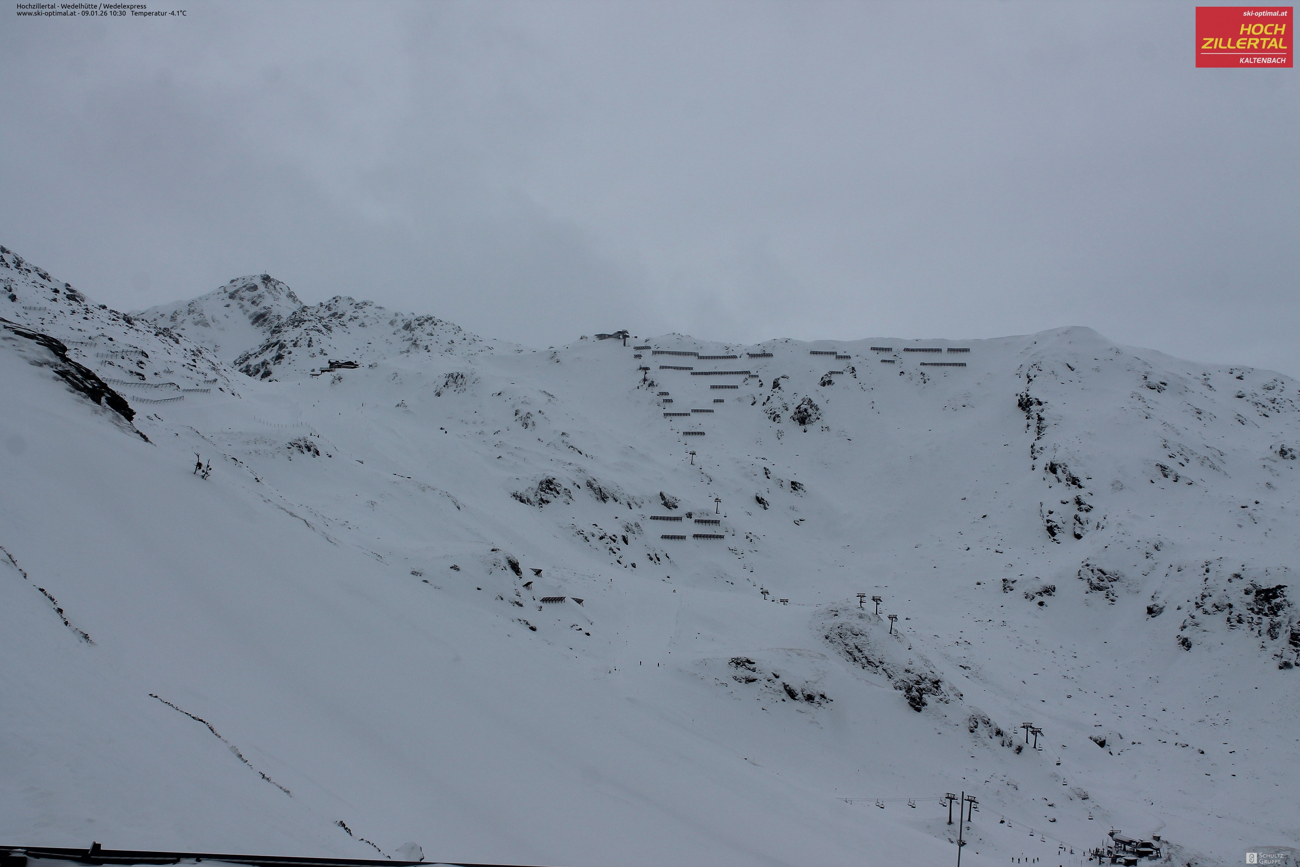 Archiv Foto Webcam Hochzillertal: Blick zur Wedelhütte