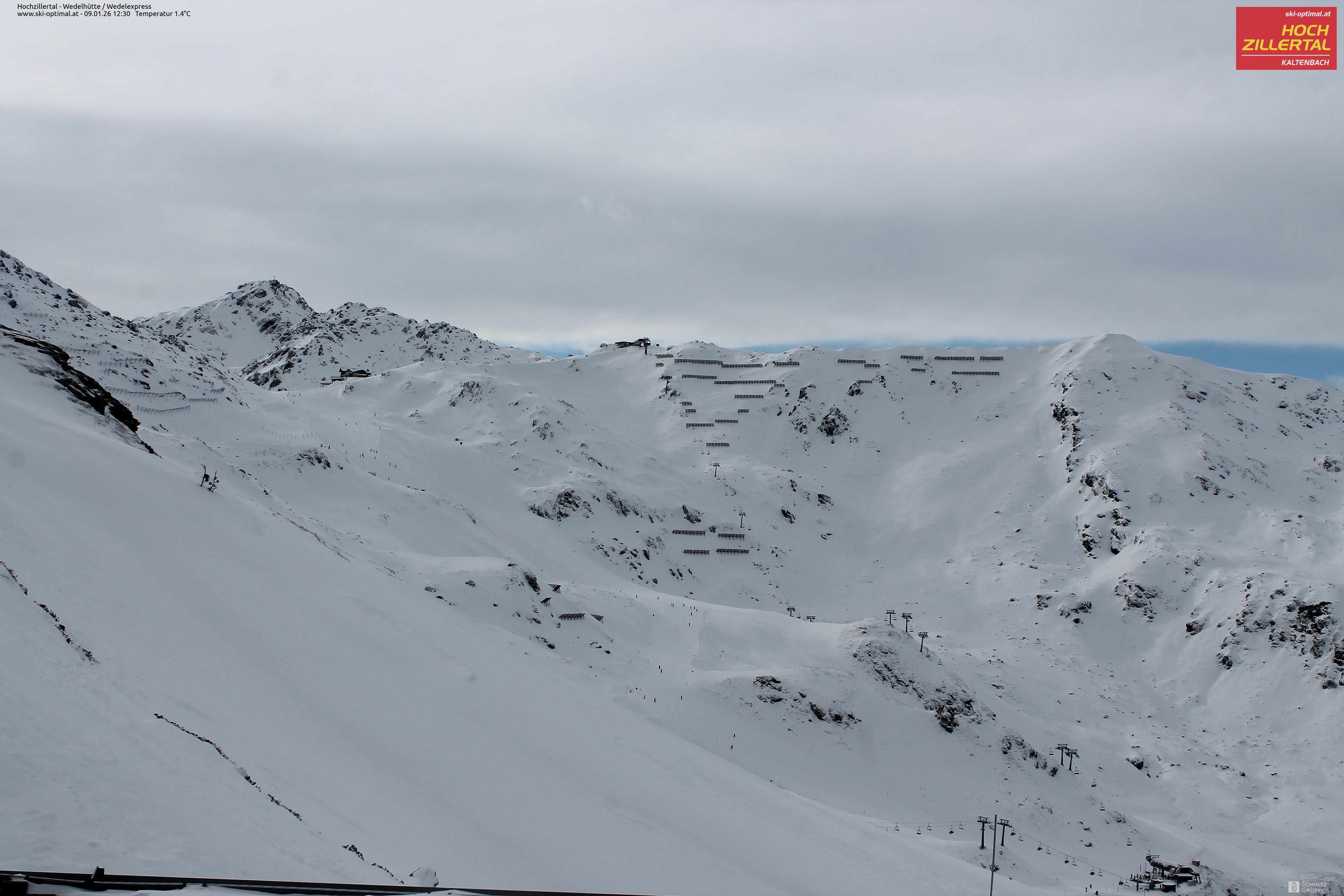 Archiv Foto Webcam Hochzillertal: Blick zur Wedelhütte
