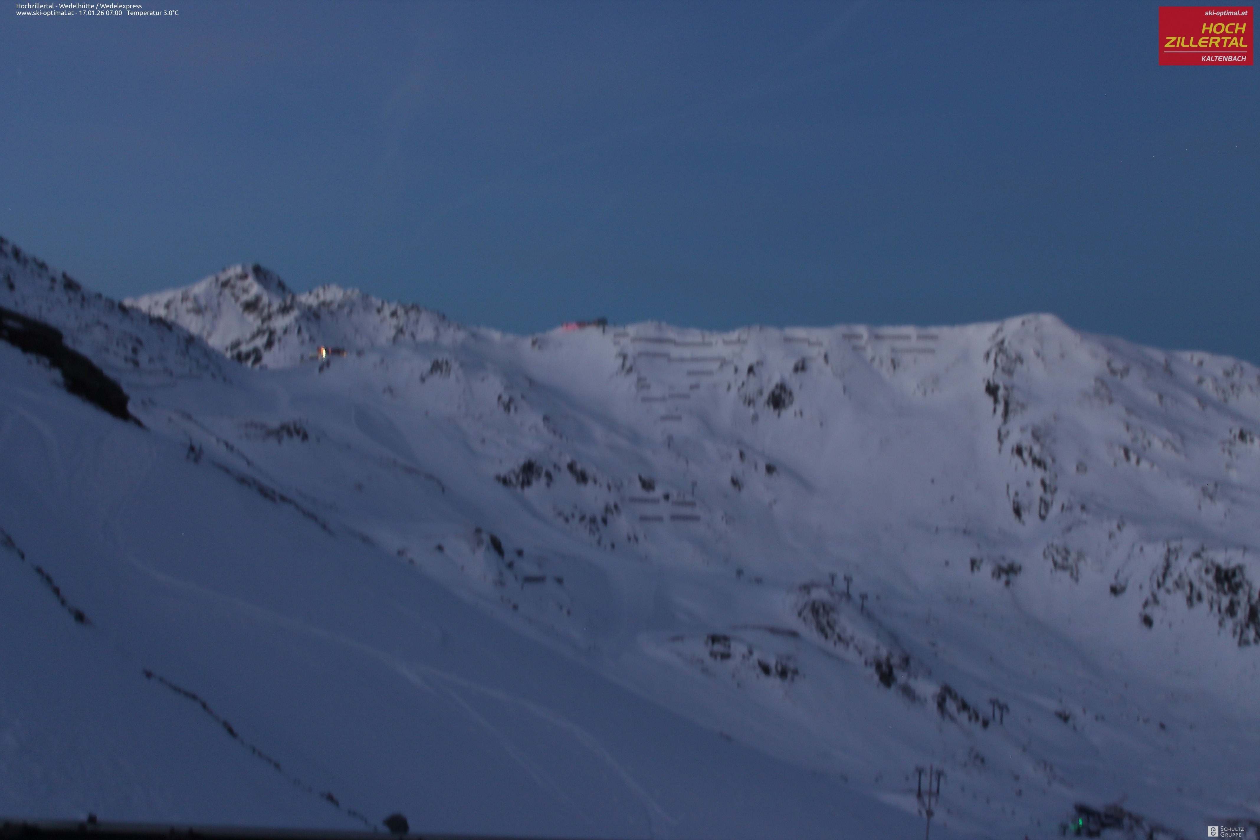 Archiv Foto Webcam Hochzillertal: Blick zur Wedelhütte