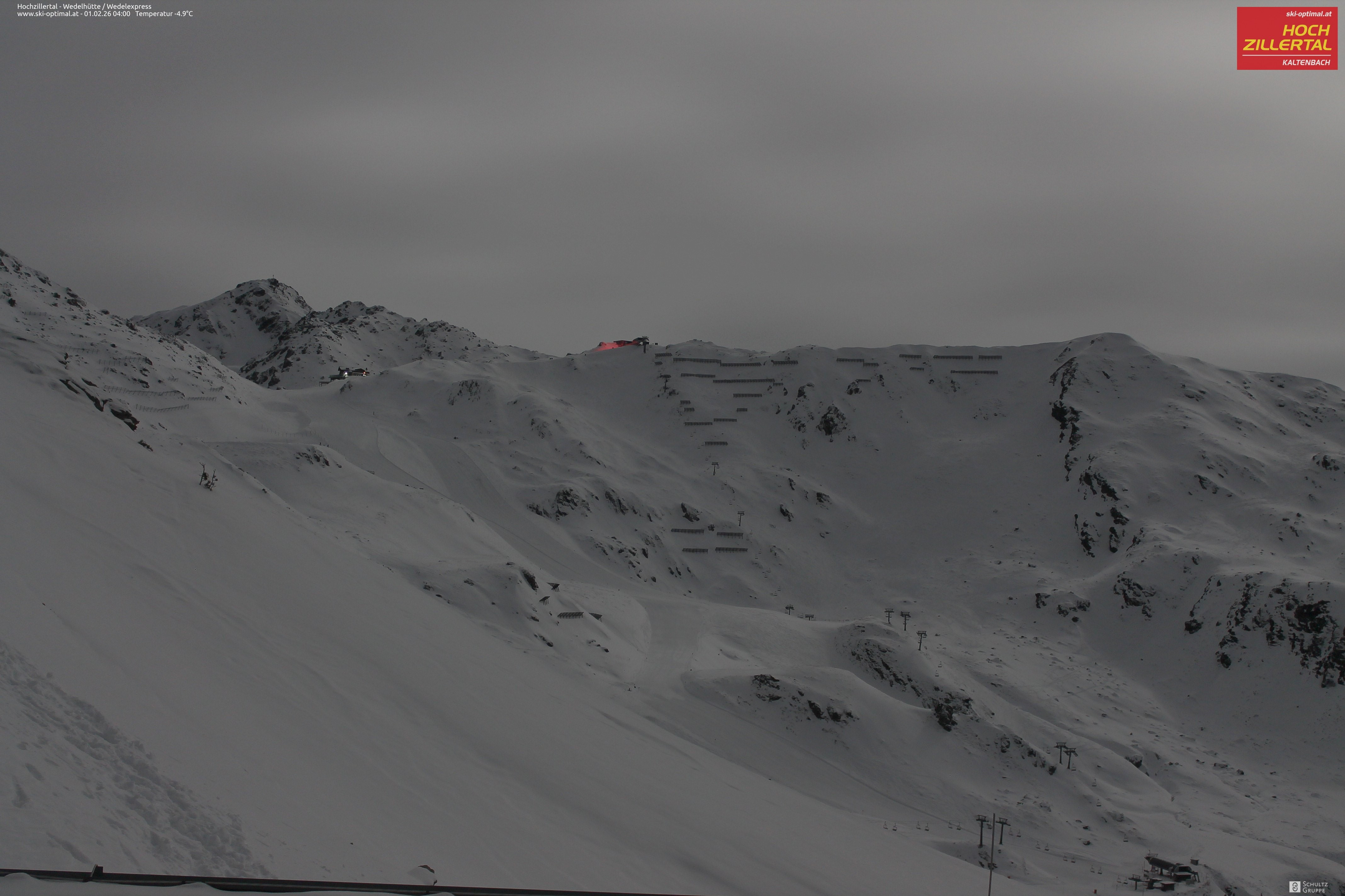 Archiv Foto Webcam Hochzillertal: Blick zur Wedelhütte