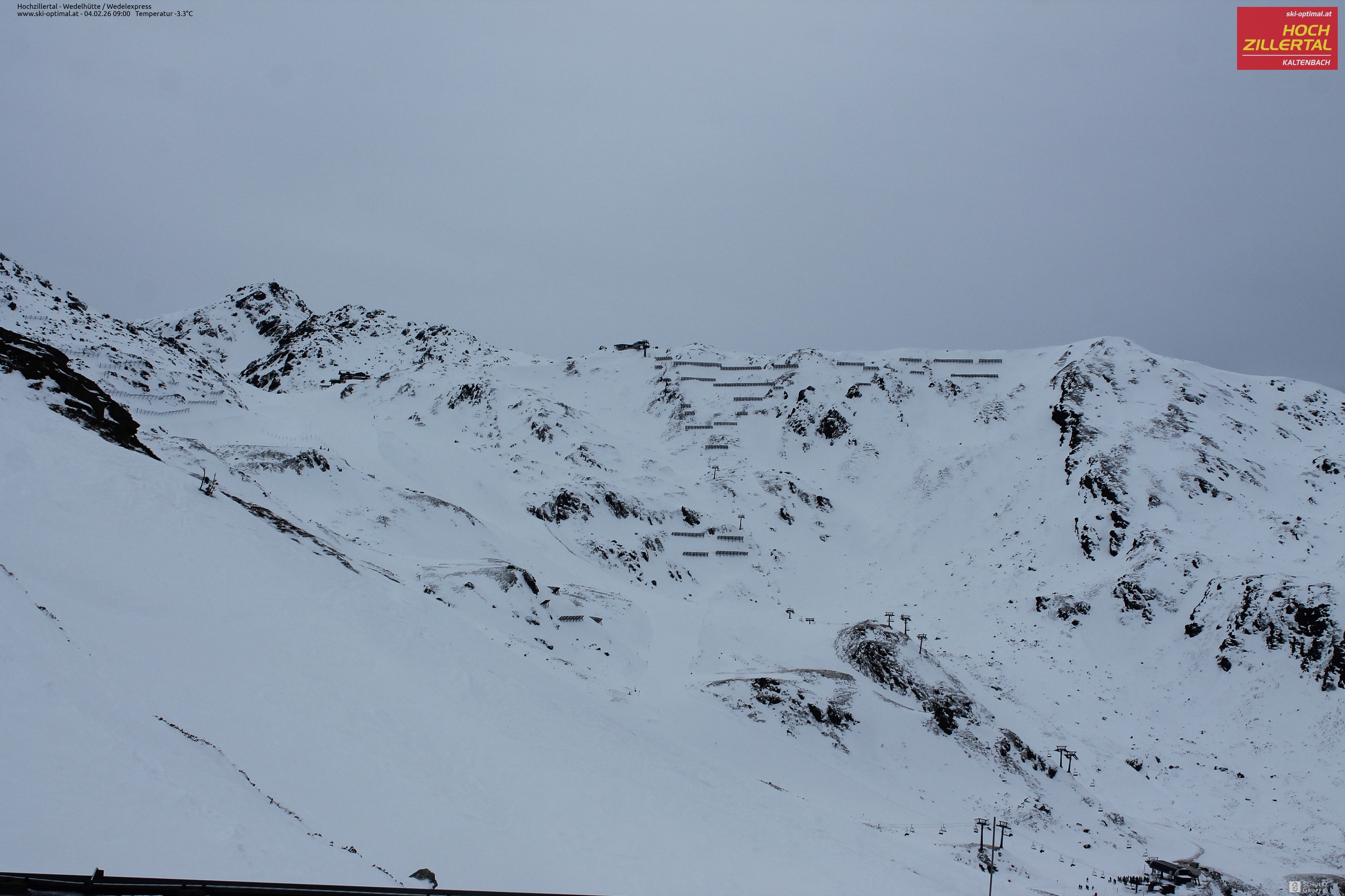 Archiv Foto Webcam Hochzillertal: Blick zur Wedelhütte