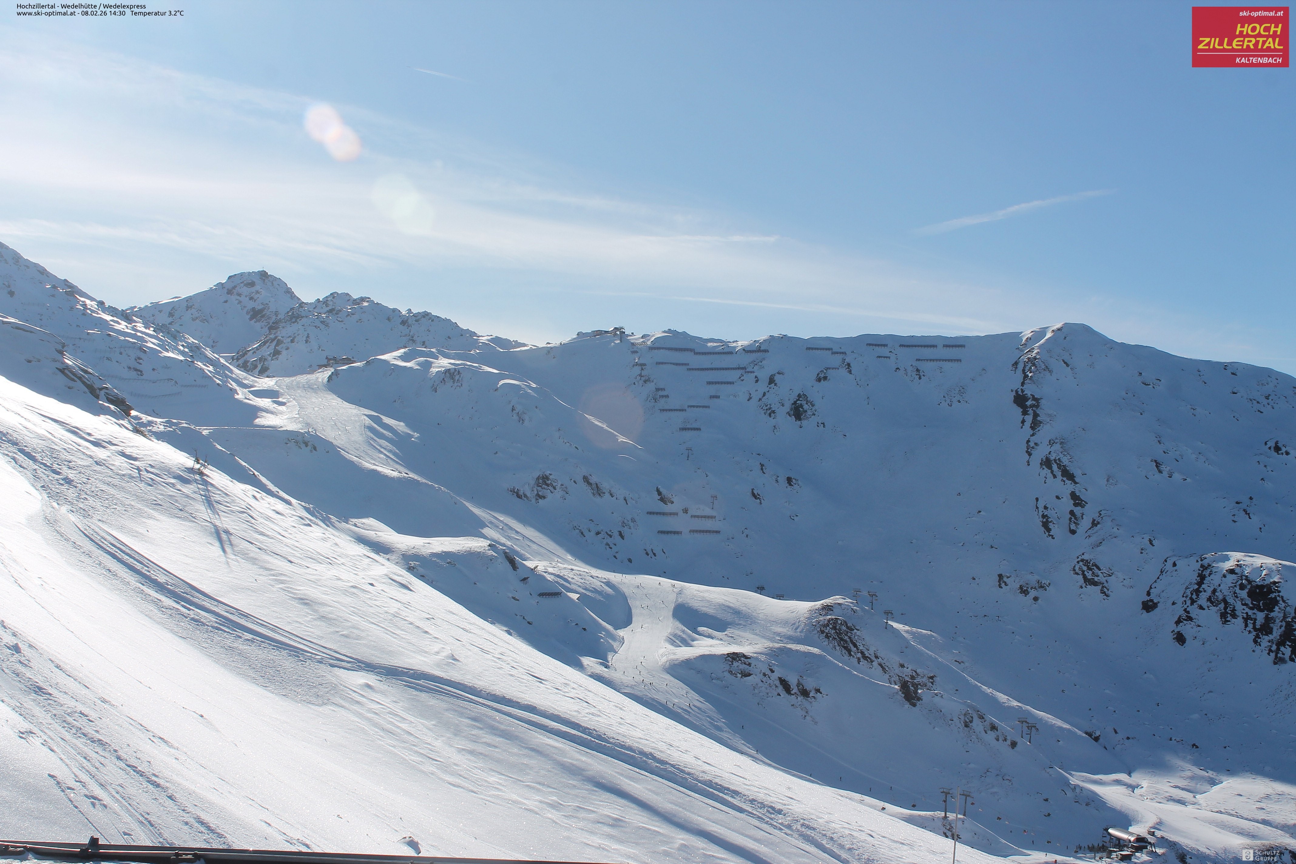 Archiv Foto Webcam Hochzillertal: Blick zur Wedelhütte