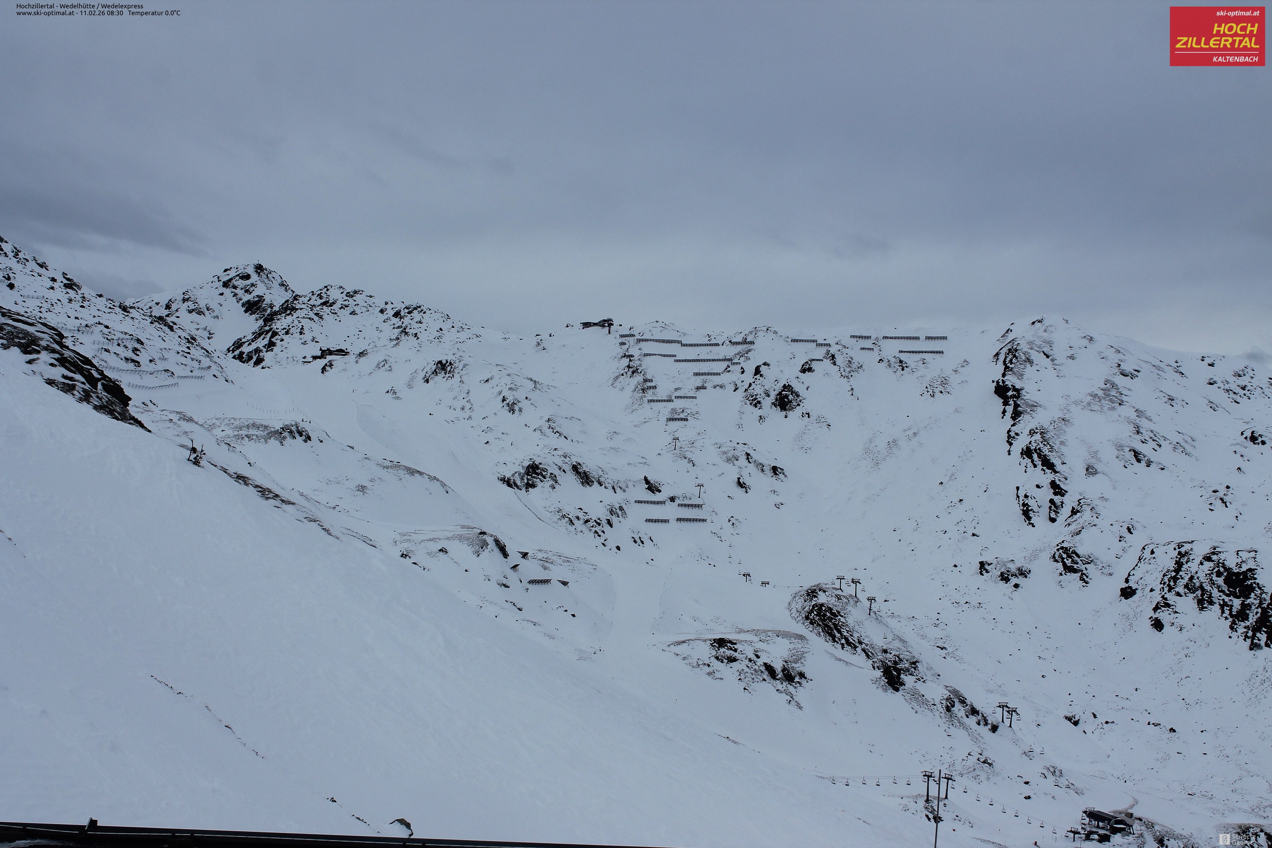 Archiv Foto Webcam Hochzillertal: Blick zur Wedelhütte