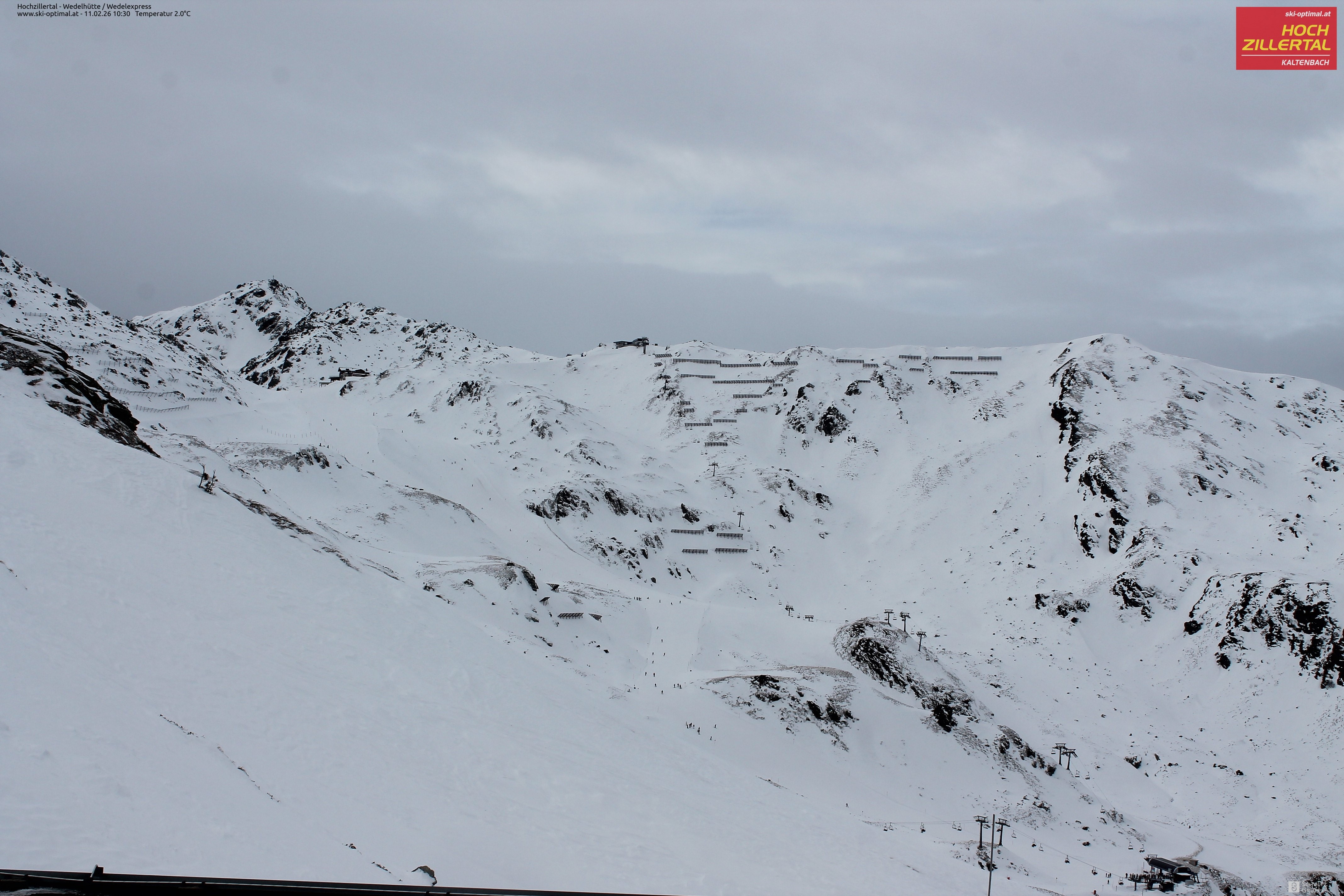 Archiv Foto Webcam Hochzillertal: Blick zur Wedelhütte