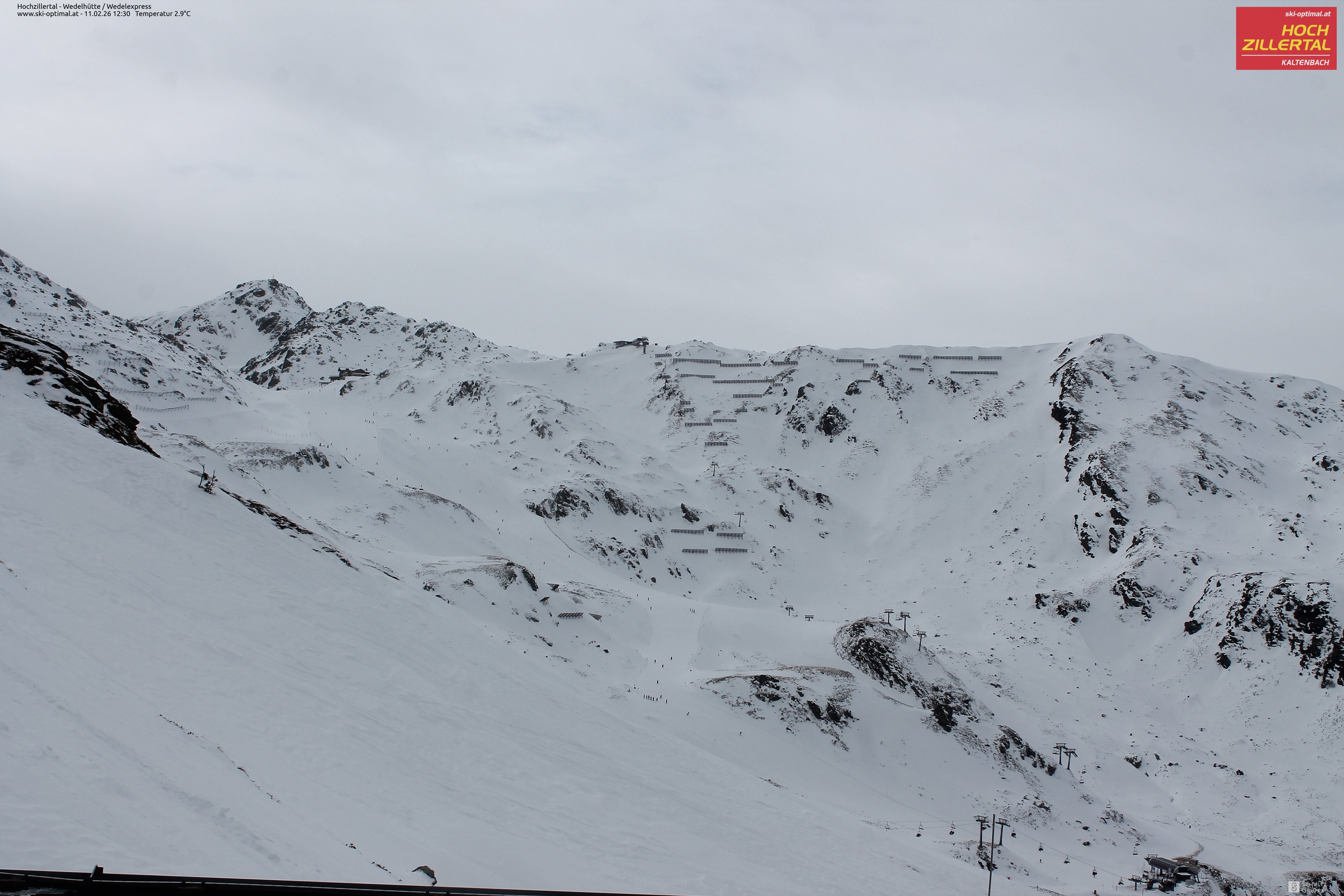 Archiv Foto Webcam Hochzillertal: Blick zur Wedelhütte
