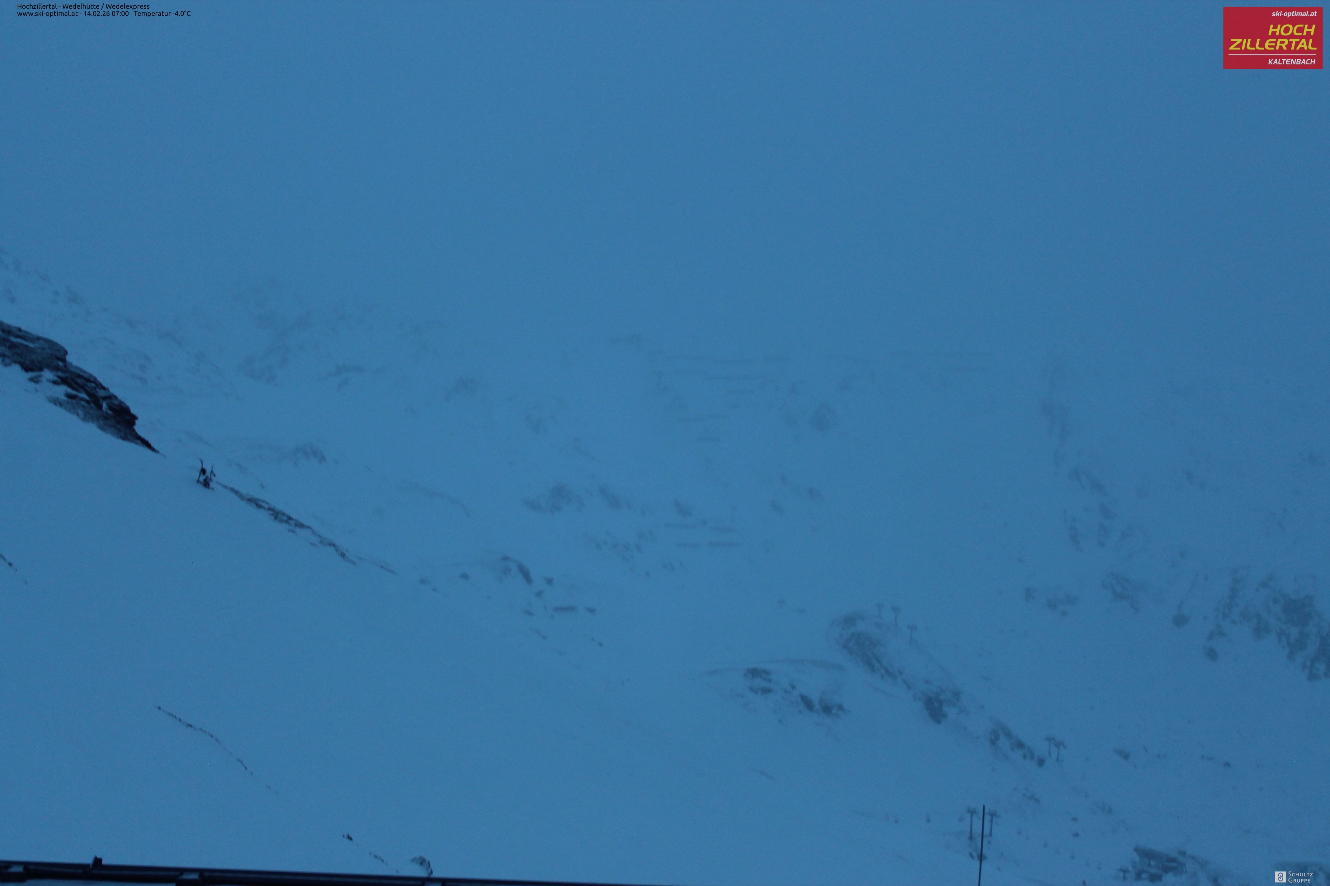 Archiv Foto Webcam Hochzillertal: Blick zur Wedelhütte