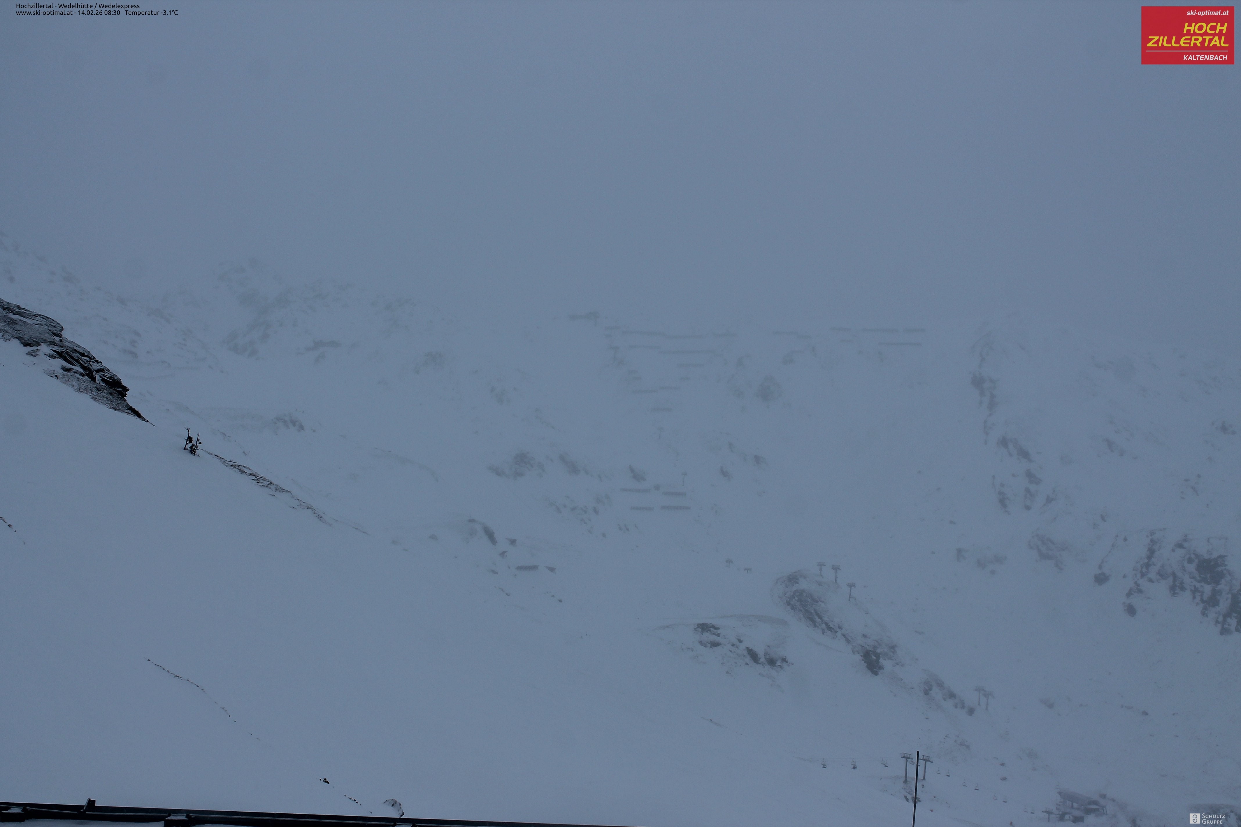Archiv Foto Webcam Hochzillertal: Blick zur Wedelhütte
