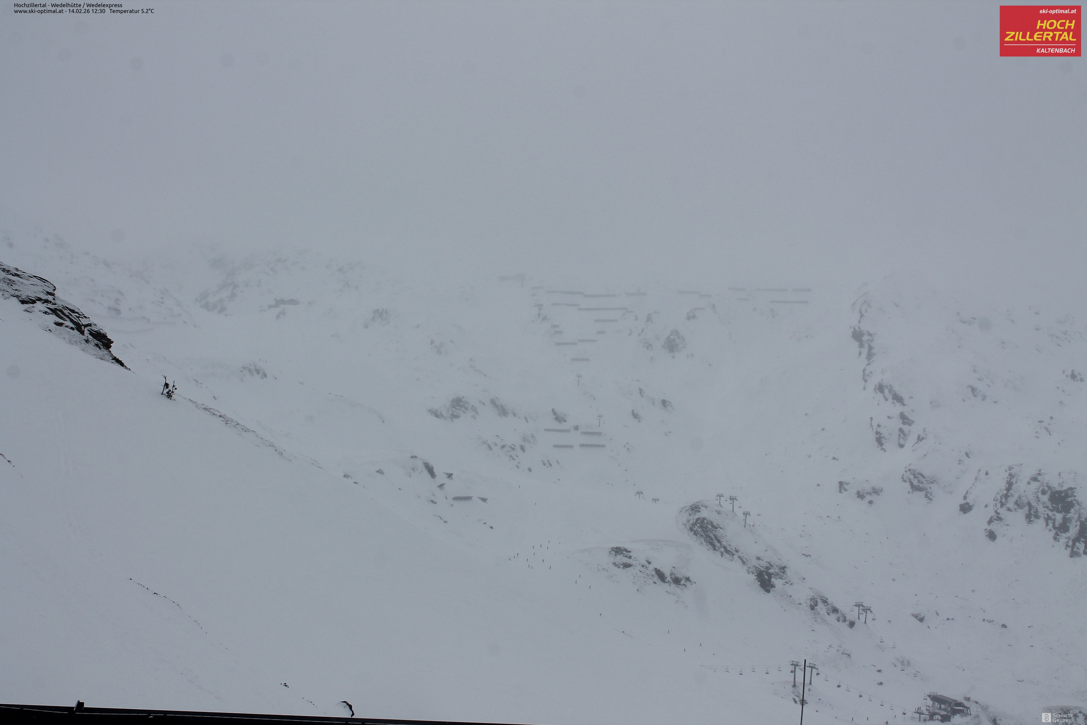 Archiv Foto Webcam Hochzillertal: Blick zur Wedelhütte