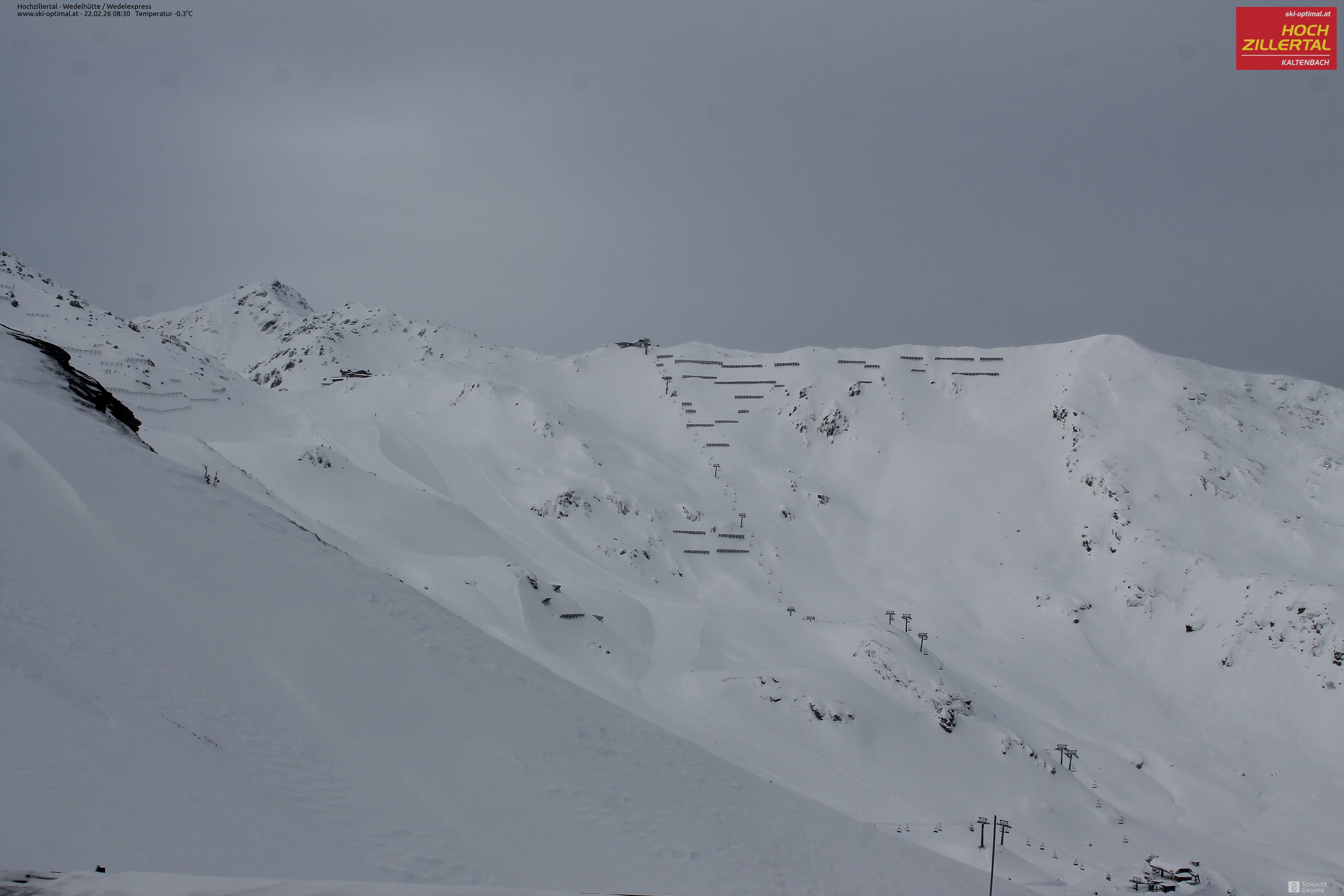 Archiv Foto Webcam Hochzillertal: Blick zur Wedelhütte
