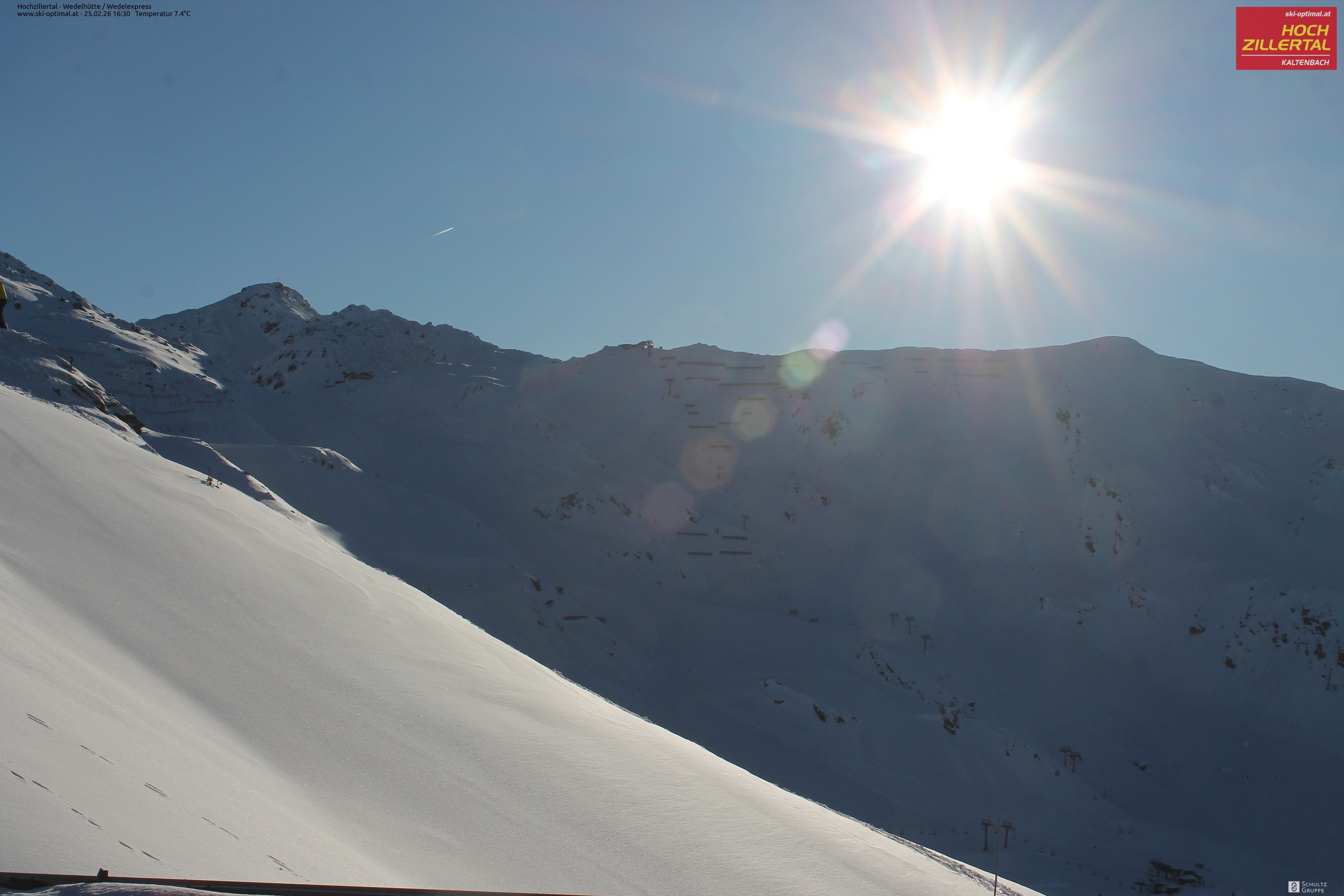 Archiv Foto Webcam Hochzillertal: Blick zur Wedelhütte