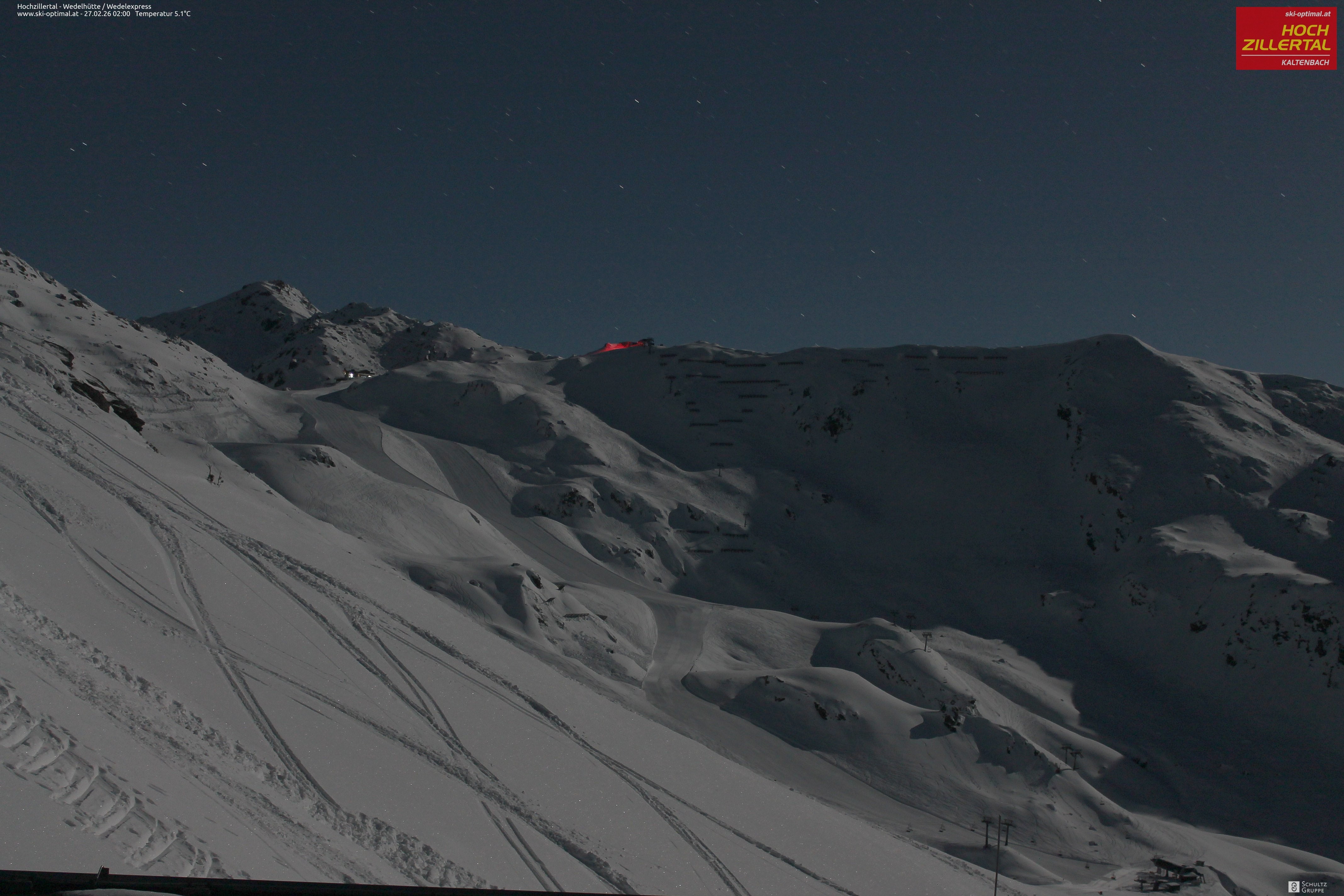 Archiv Foto Webcam Hochzillertal: Blick zur Wedelhütte