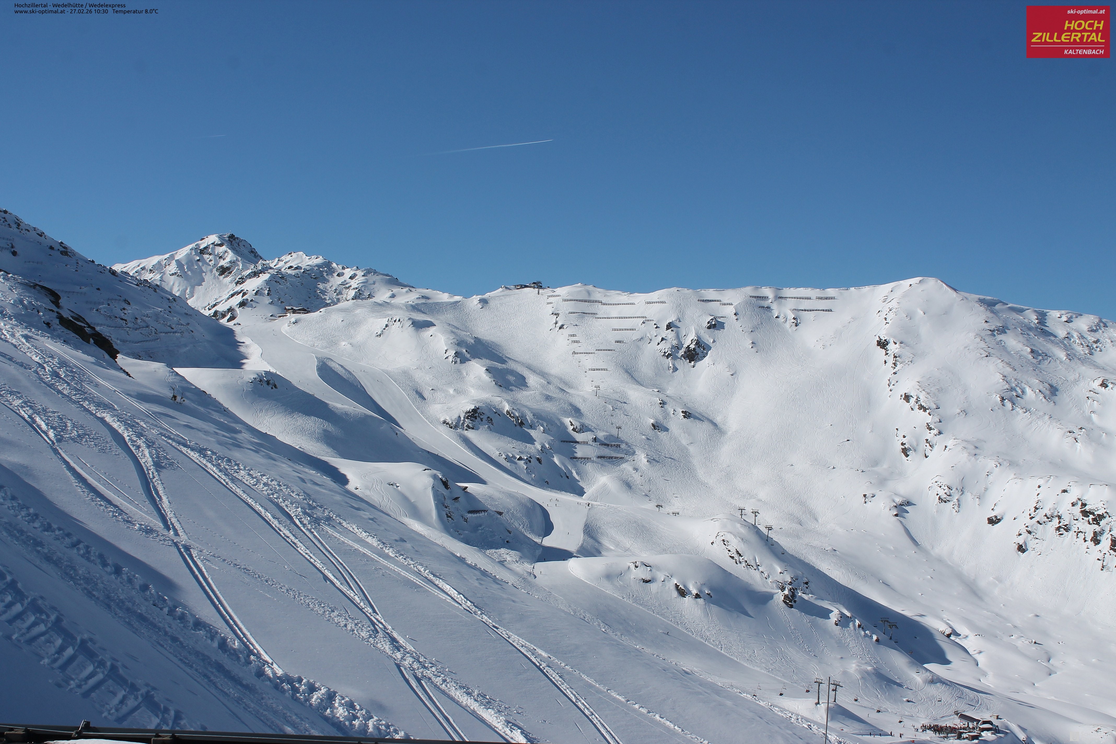 Archiv Foto Webcam Hochzillertal: Blick zur Wedelhütte