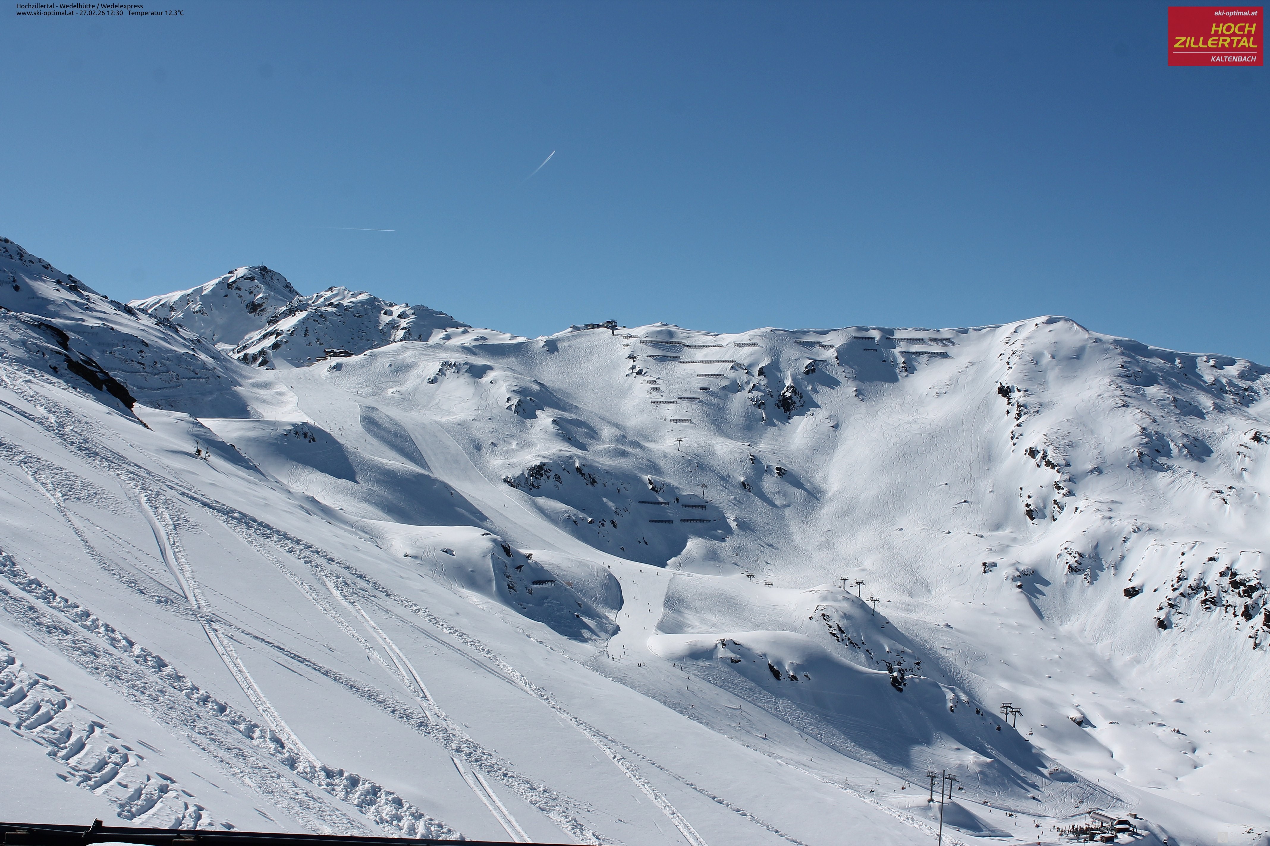 Archiv Foto Webcam Hochzillertal: Blick zur Wedelhütte