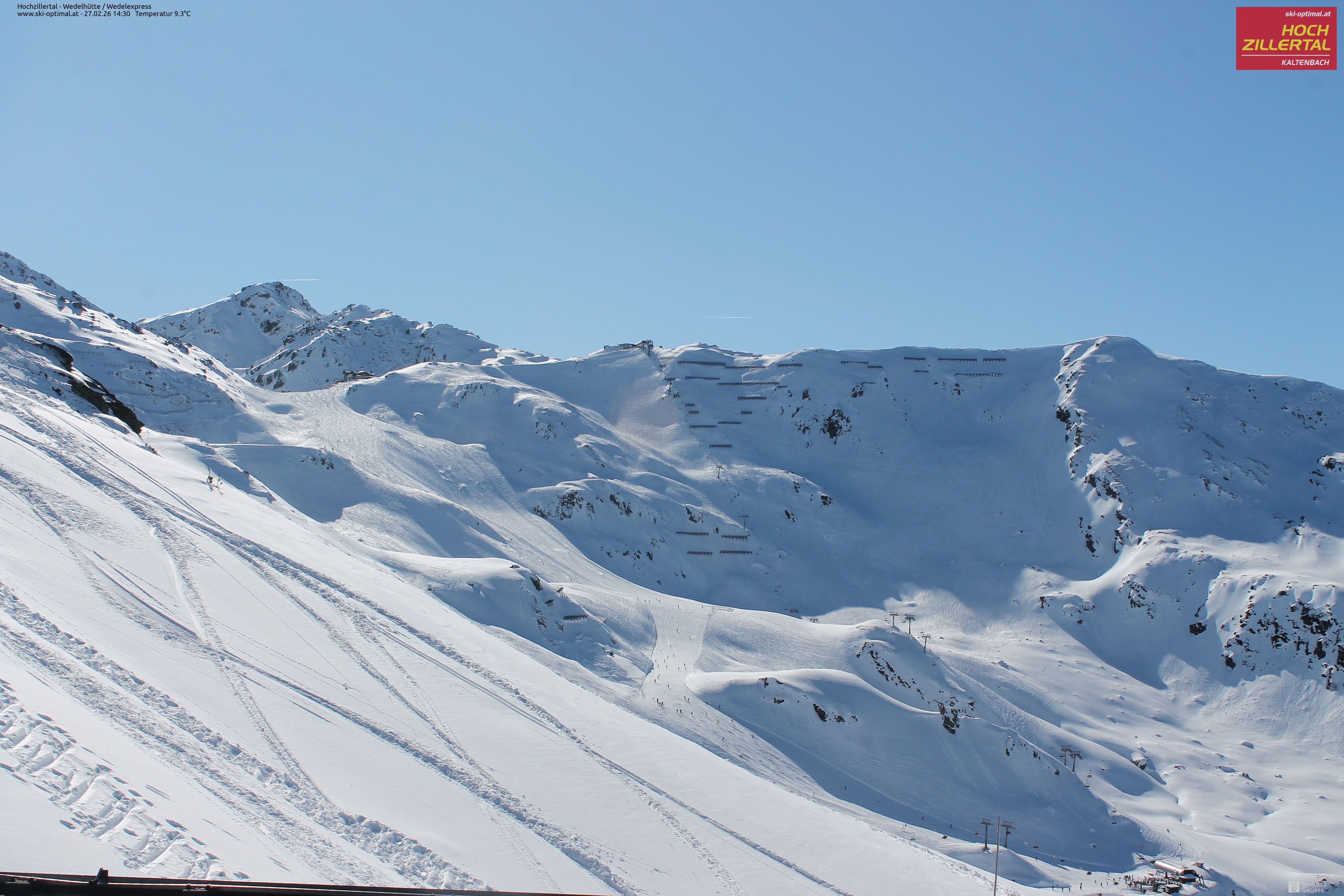 Archiv Foto Webcam Hochzillertal: Blick zur Wedelhütte