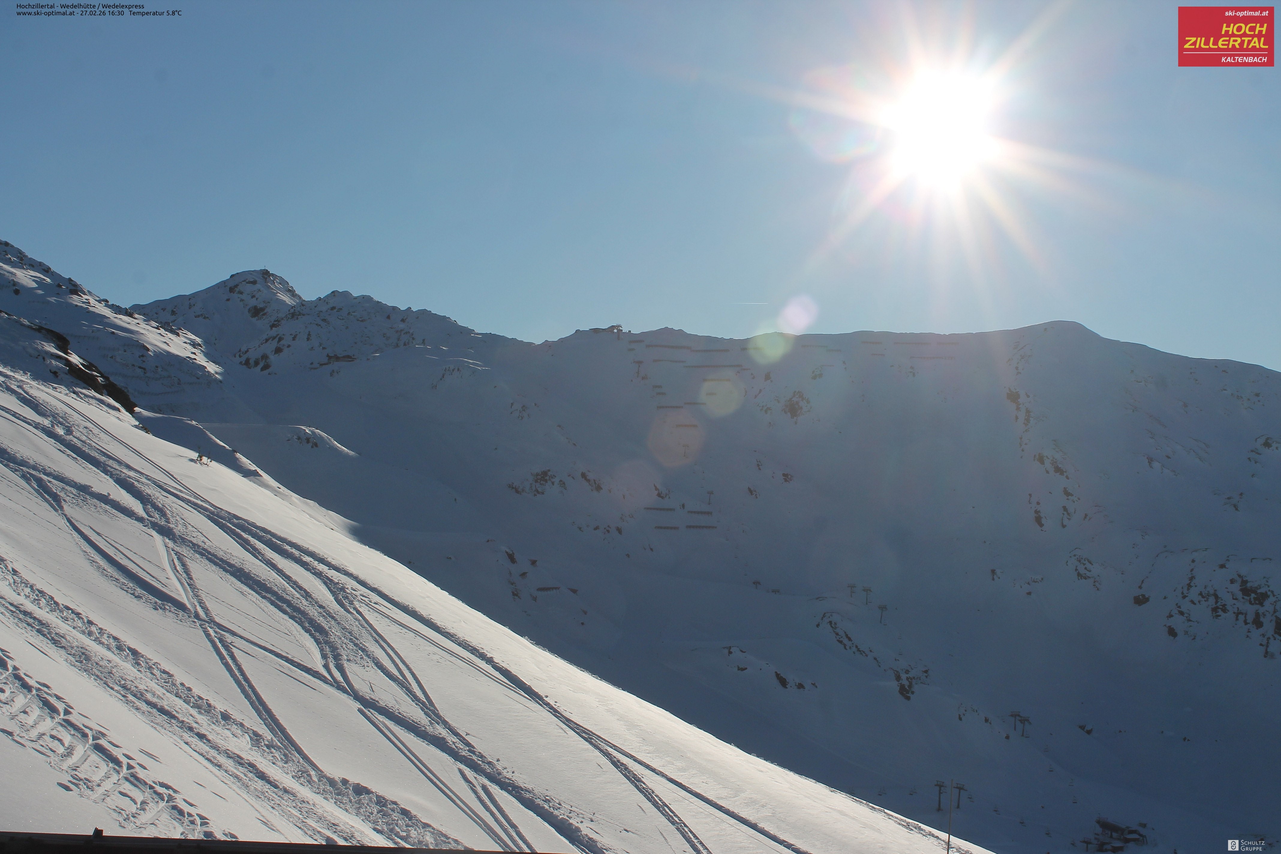 Archiv Foto Webcam Hochzillertal: Blick zur Wedelhütte
