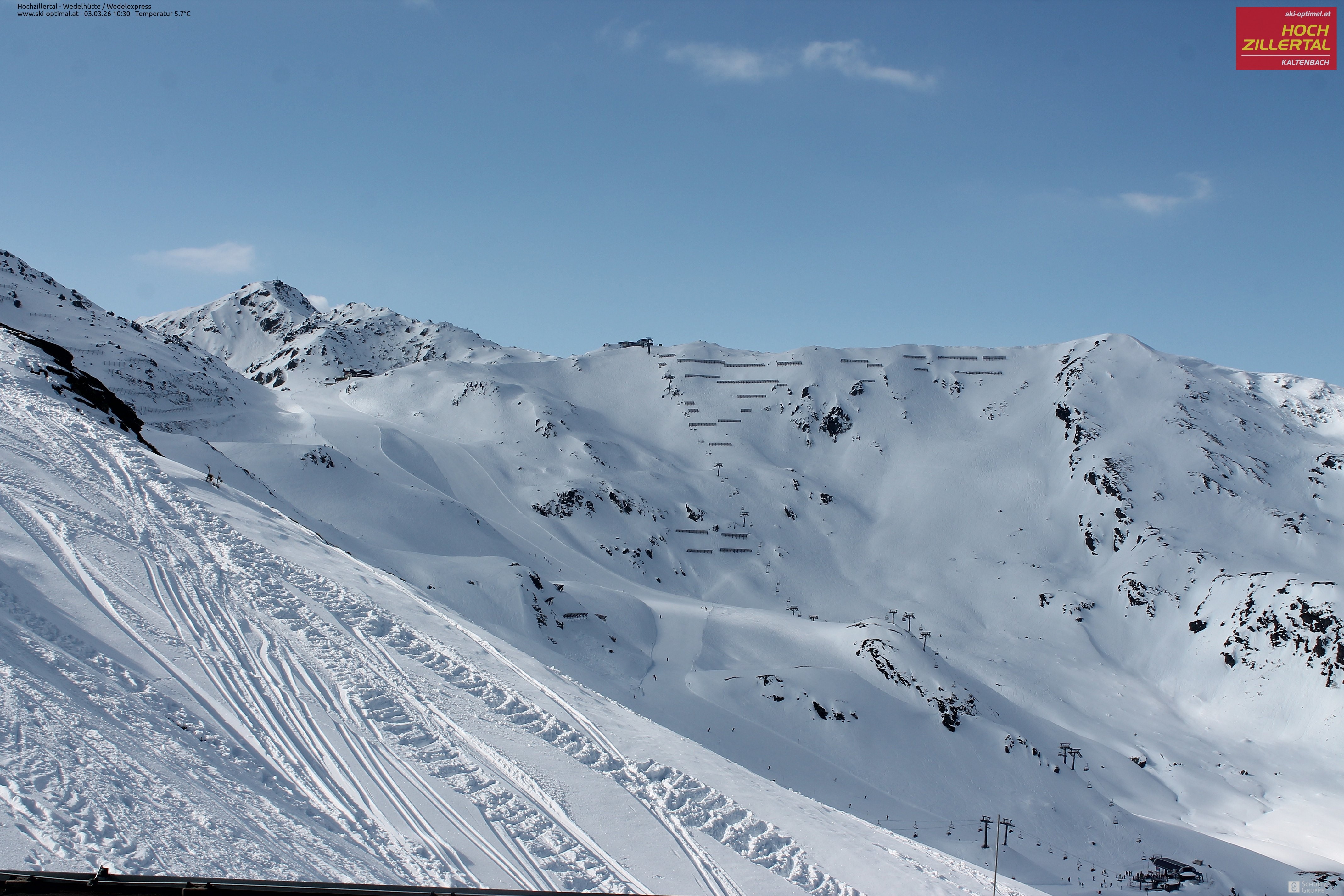 Archiv Foto Webcam Hochzillertal: Blick zur Wedelhütte