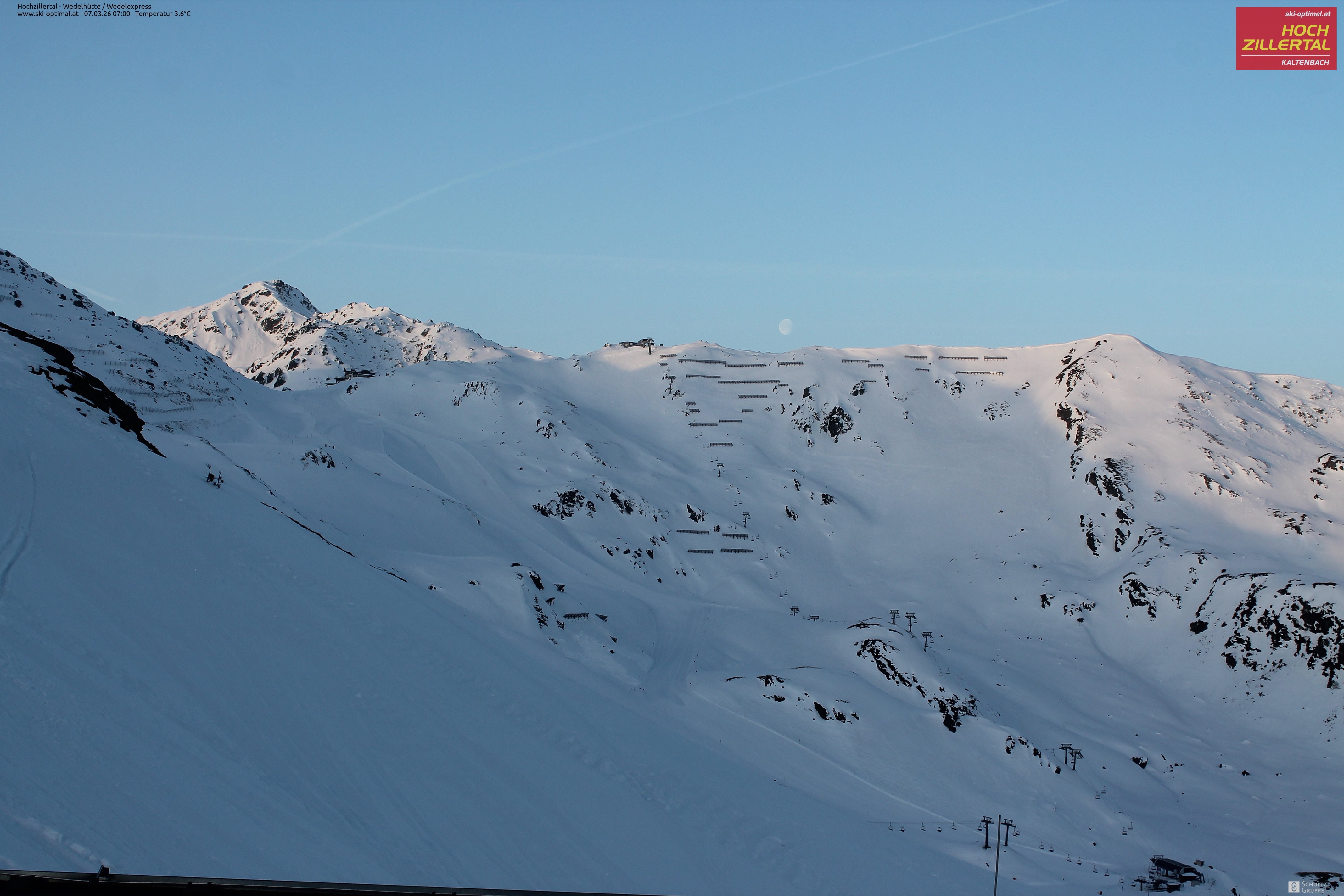 Archiv Foto Webcam Hochzillertal: Blick zur Wedelhütte