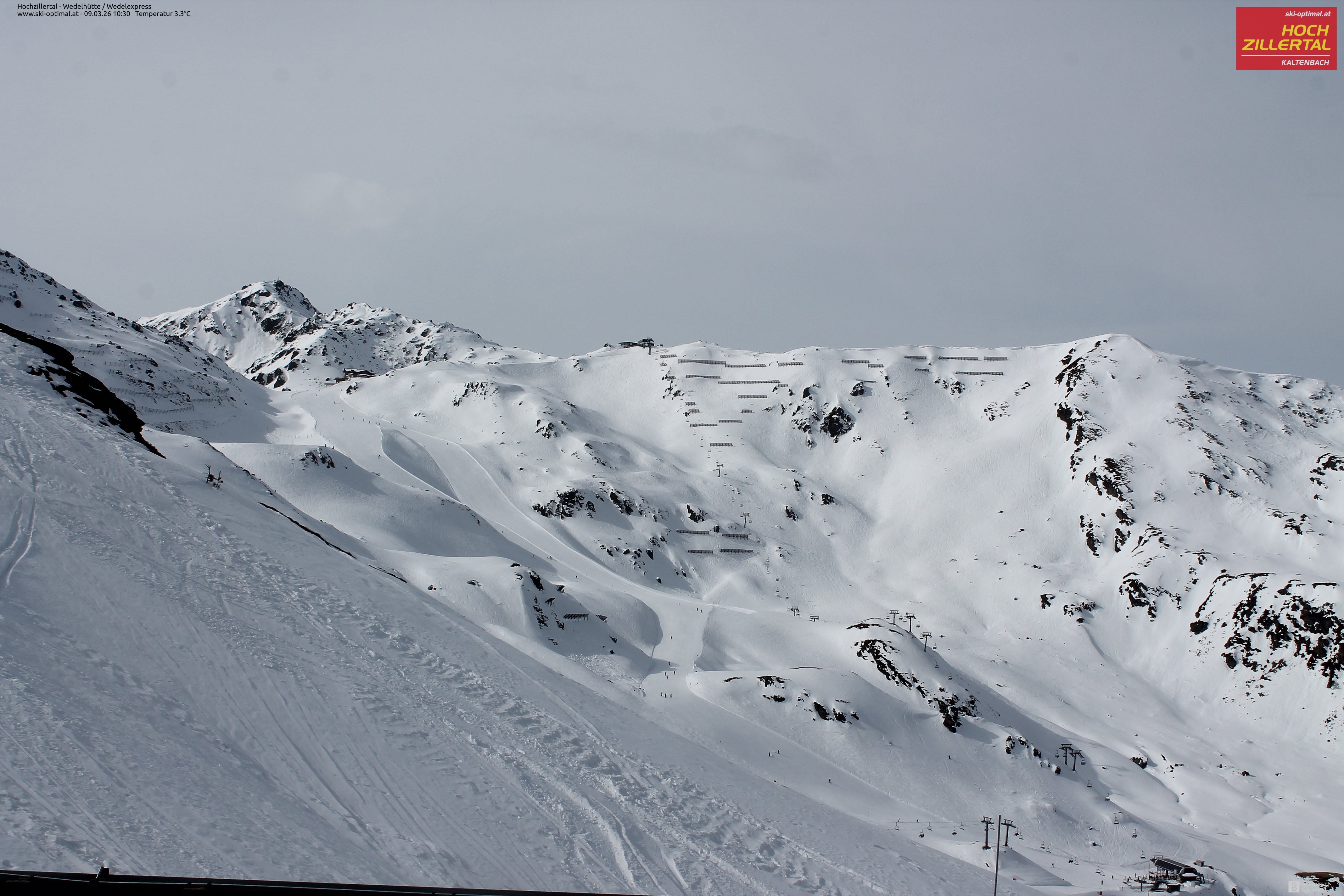 Archiv Foto Webcam Hochzillertal: Blick zur Wedelhütte