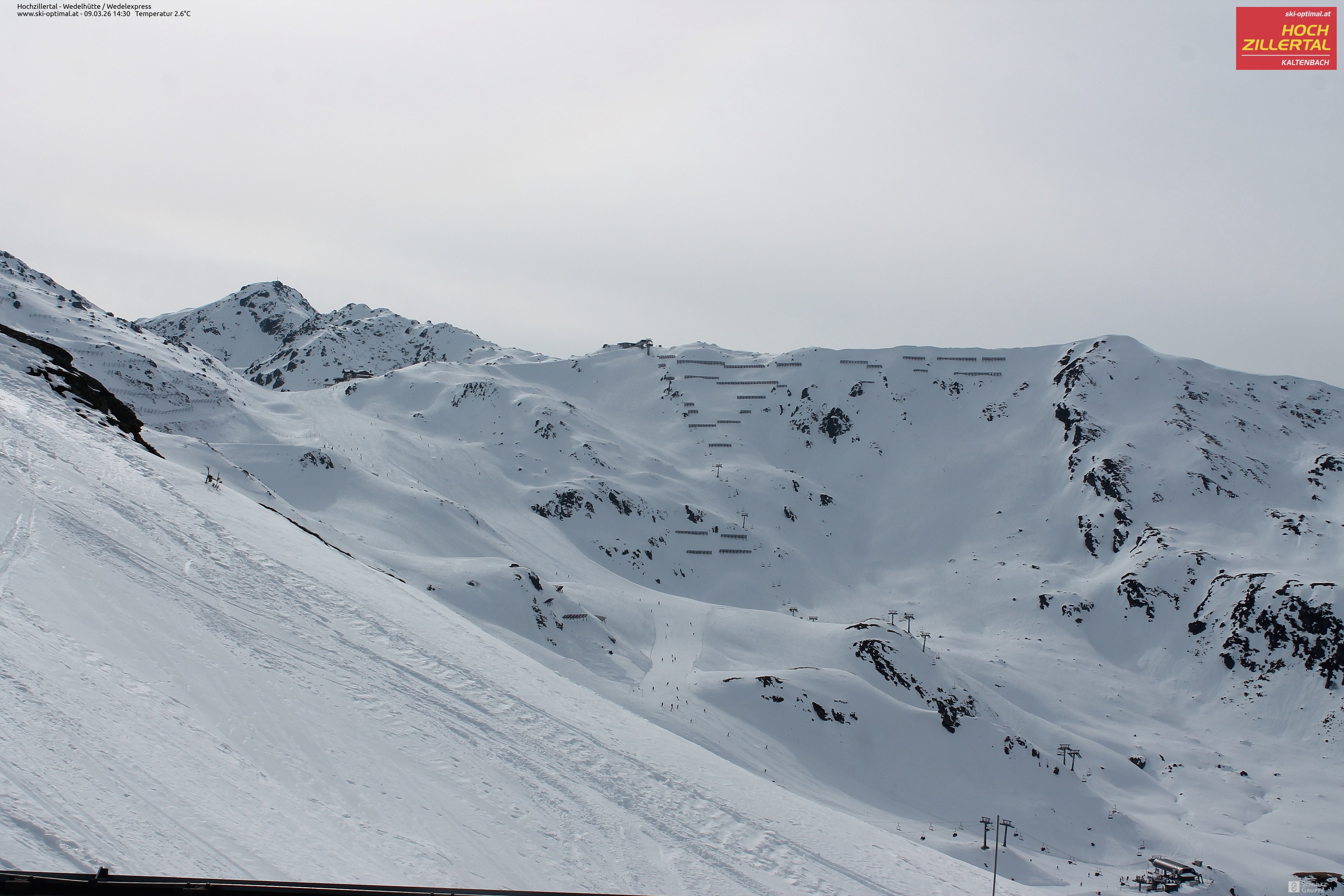 Archiv Foto Webcam Hochzillertal: Blick zur Wedelhütte