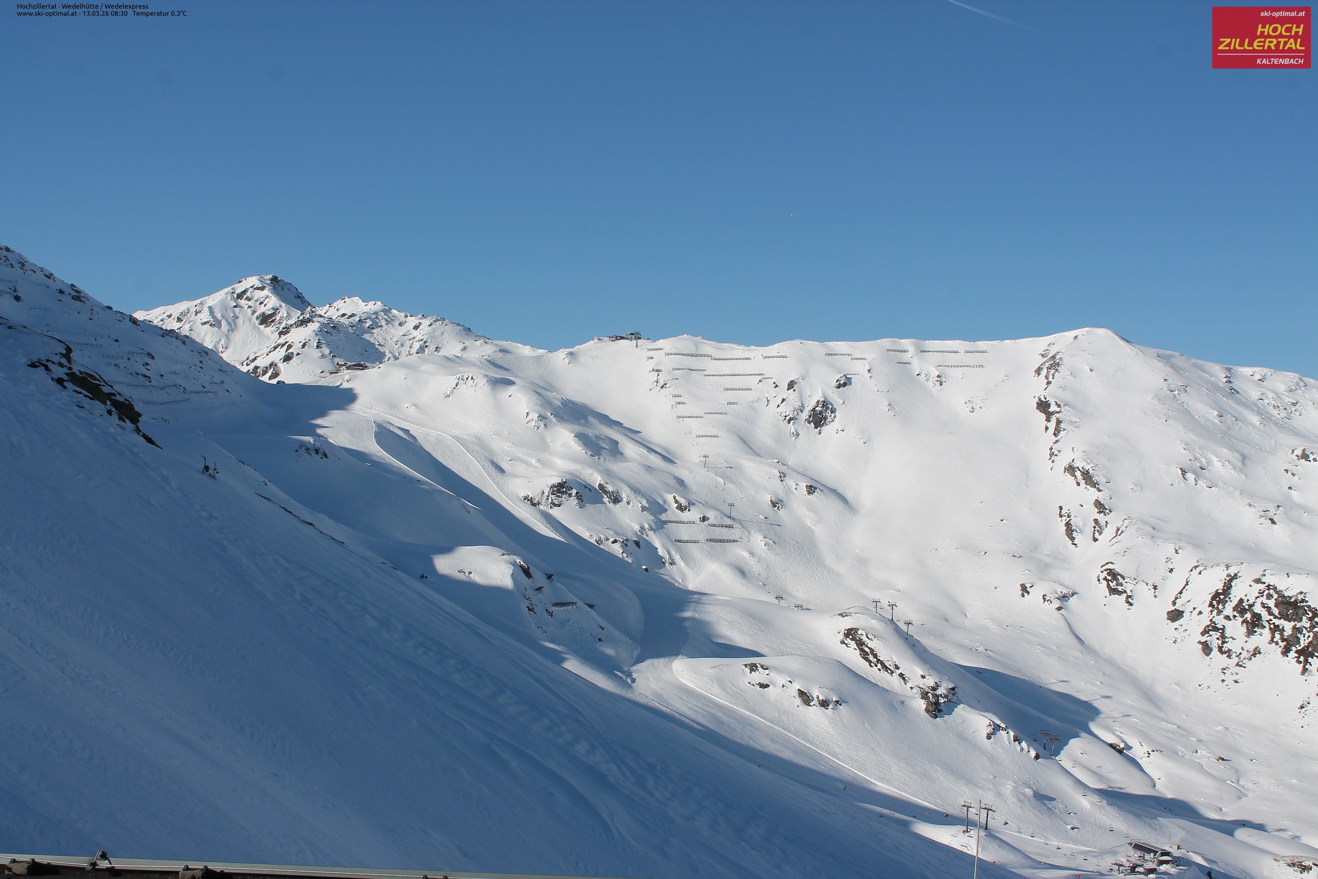 Archiv Foto Webcam Hochzillertal: Blick zur Wedelhütte