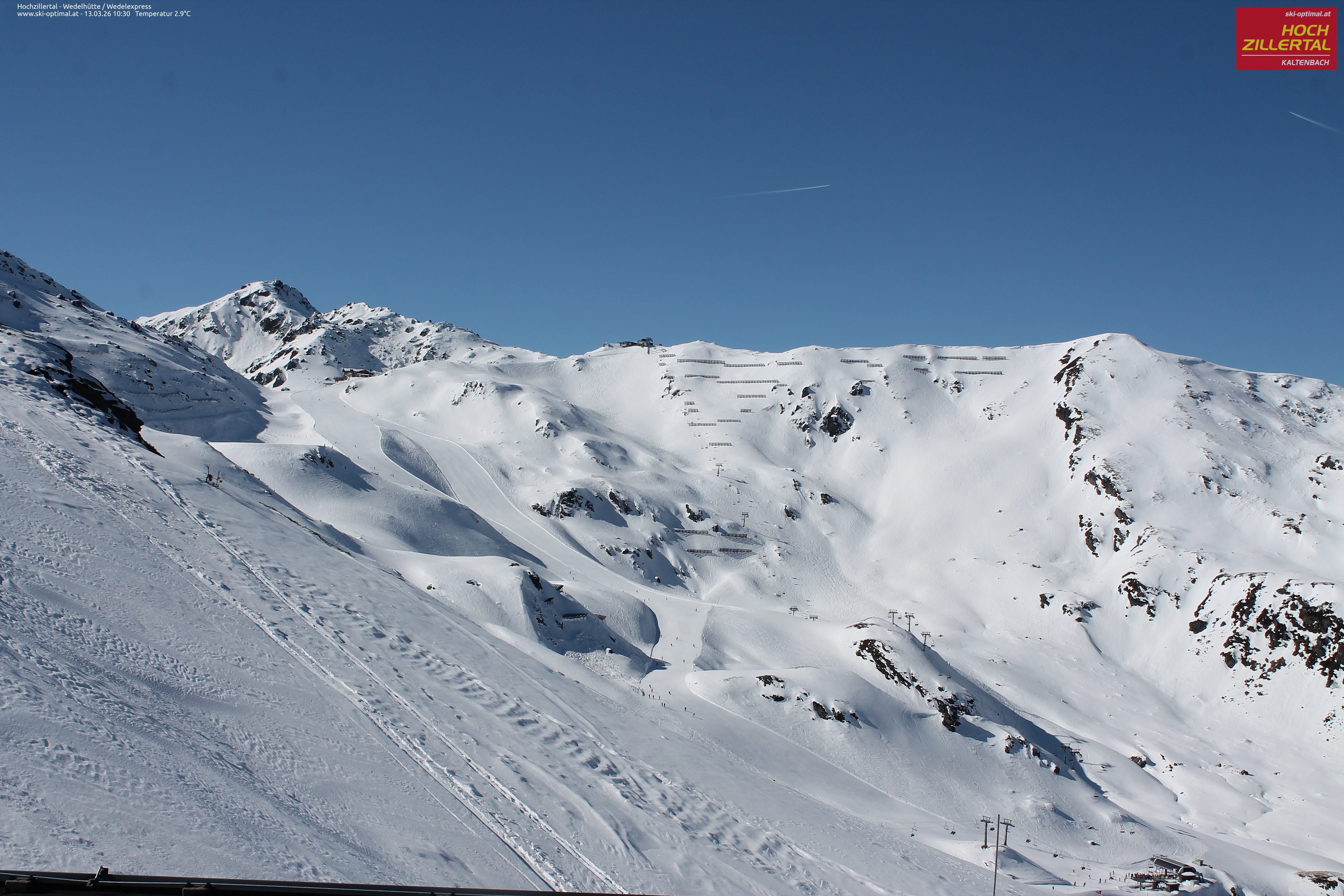 Archiv Foto Webcam Hochzillertal: Blick zur Wedelhütte
